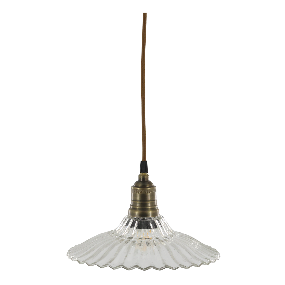Lampe mit Messingoberfläche – klar, E27, 40 W