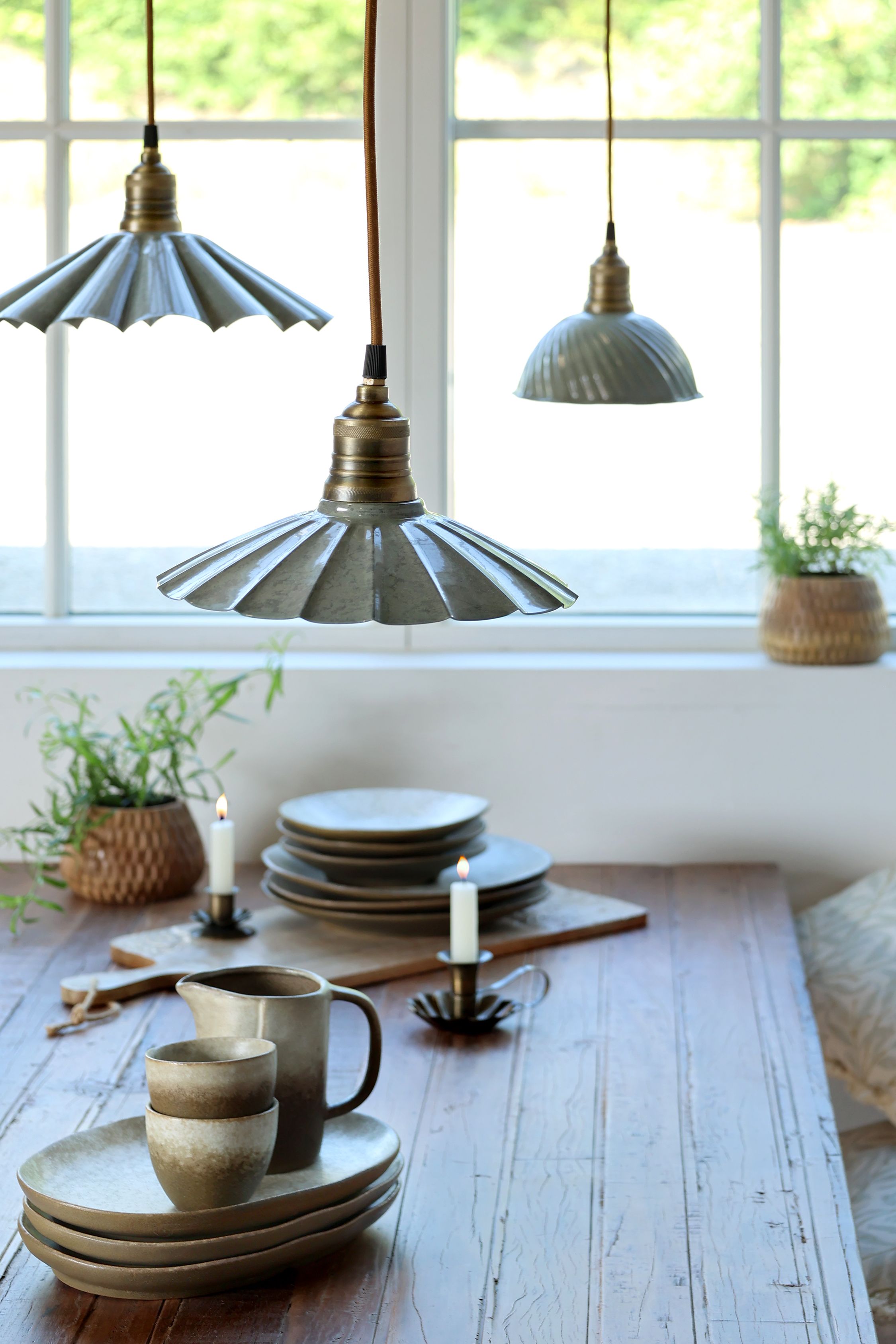 Lunel Emaille-Lampe mit E27-Fassung, 18,5 cm