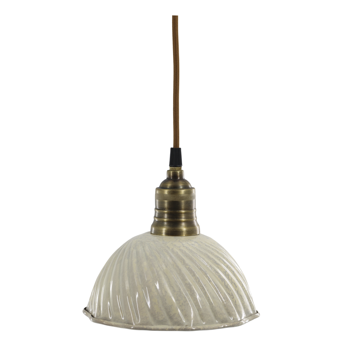 Lunel Lampe aus Emaille, creme, E27, 40W