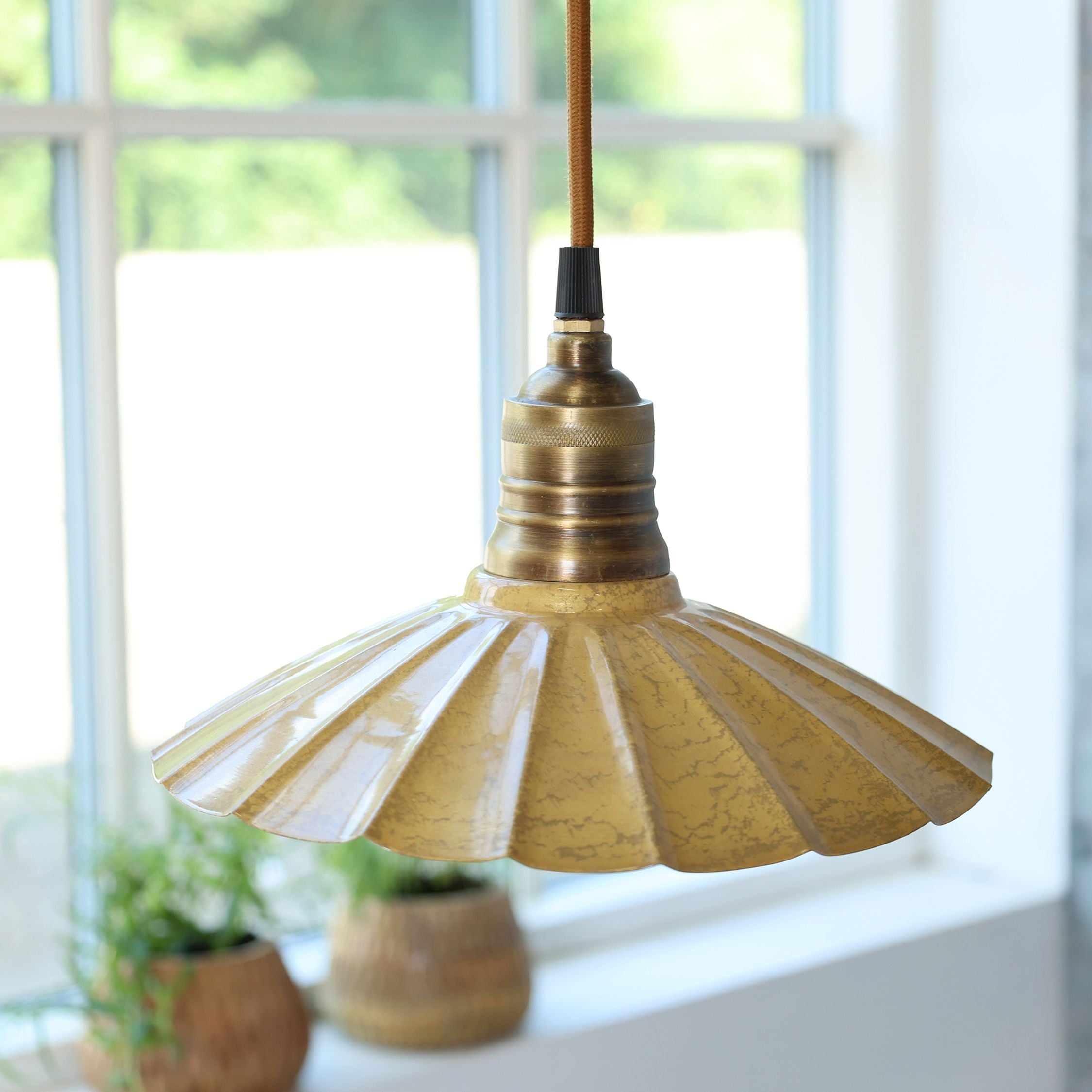 Lunel Lampe aus Emaille, 24 cm, mellow