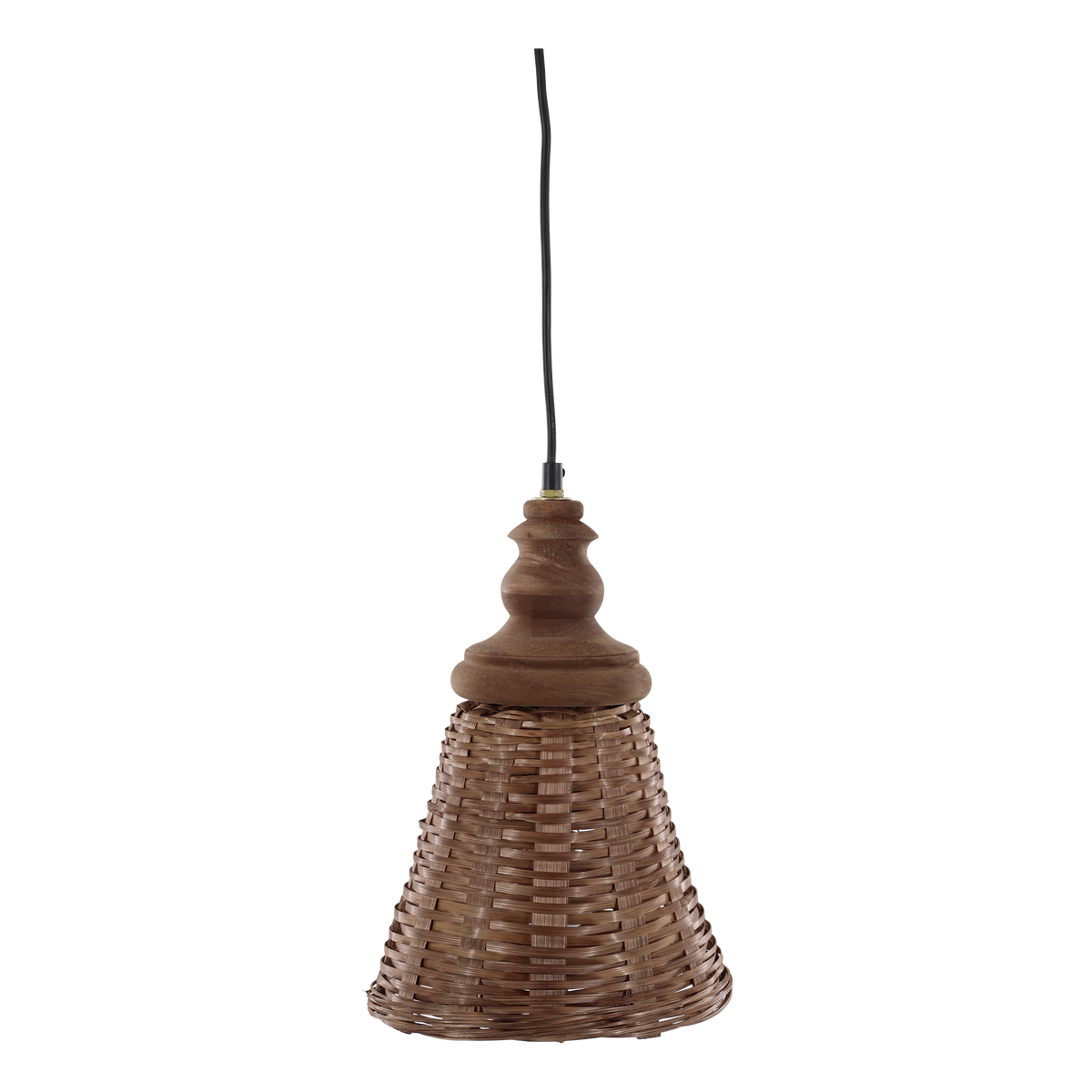 Lampe aus Rattangeflecht mit E27-Fassung, natur