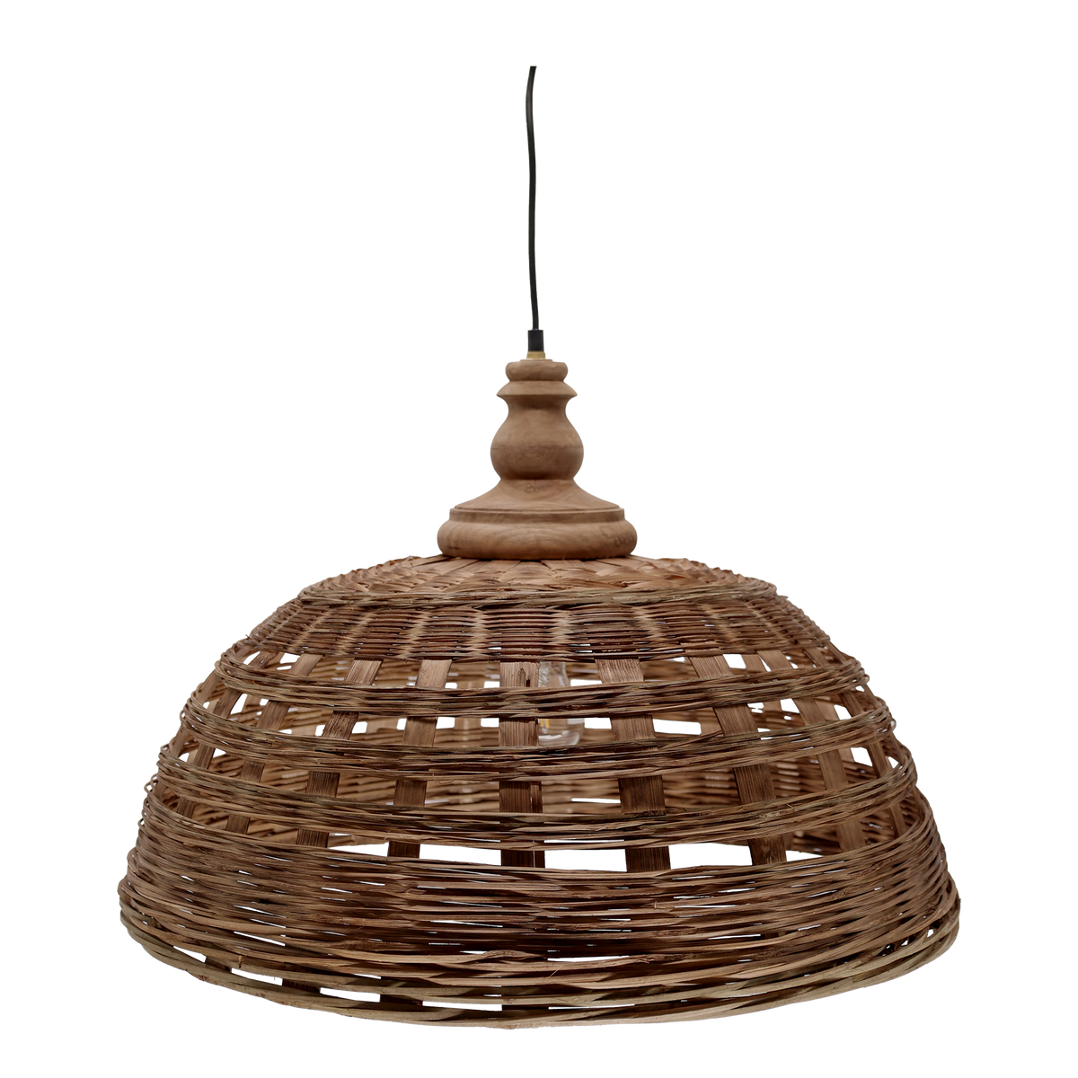 Lampe aus Rattangeflecht, natur, 62 cm Durchmesser