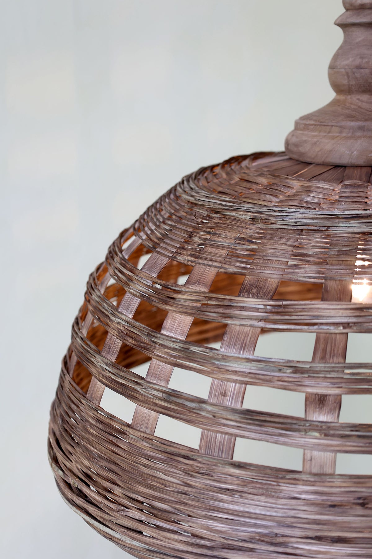 Lampe aus Rattangeflecht, natur, 62 cm Durchmesser