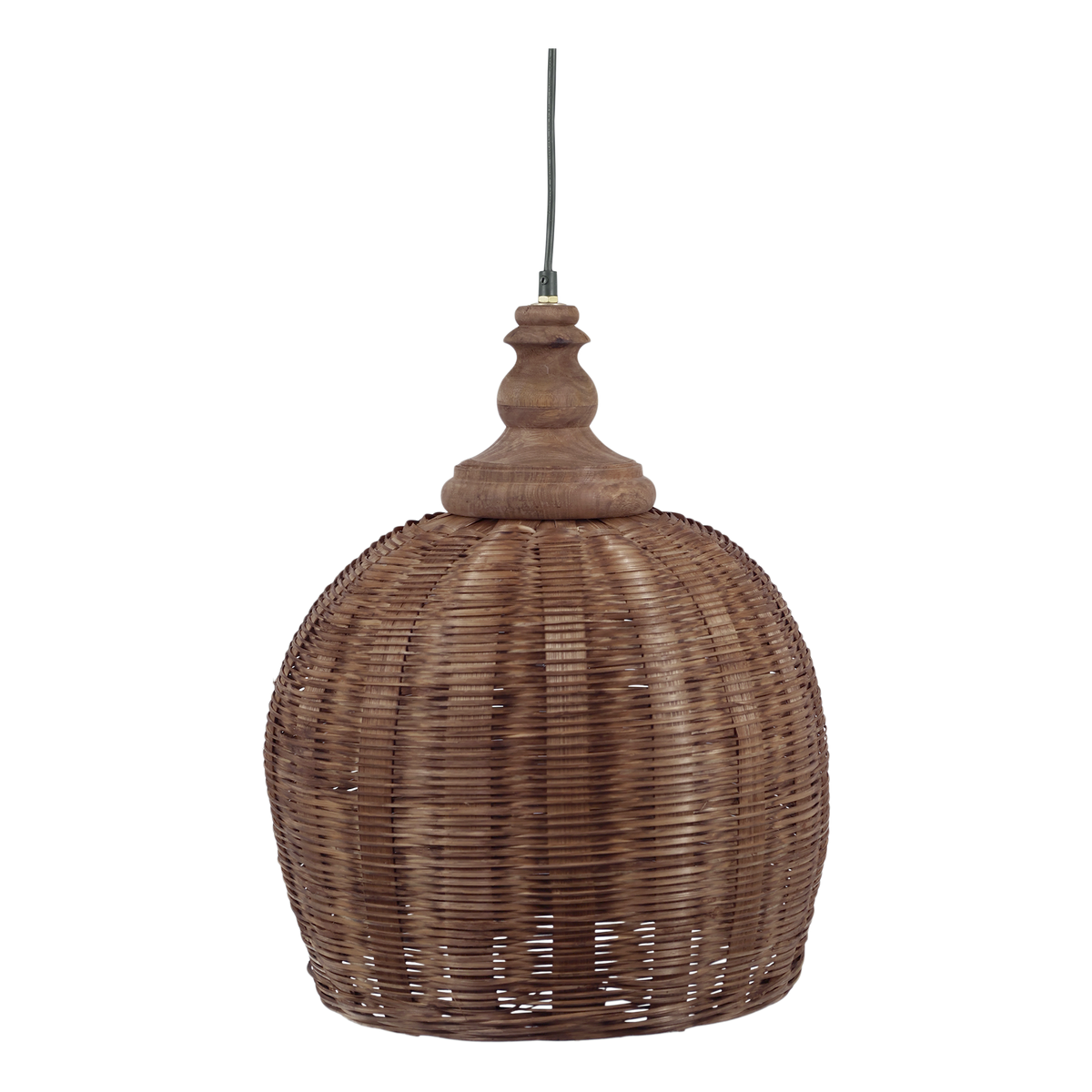 Lampe aus Rattangeflecht mit E27-Fassung, natur