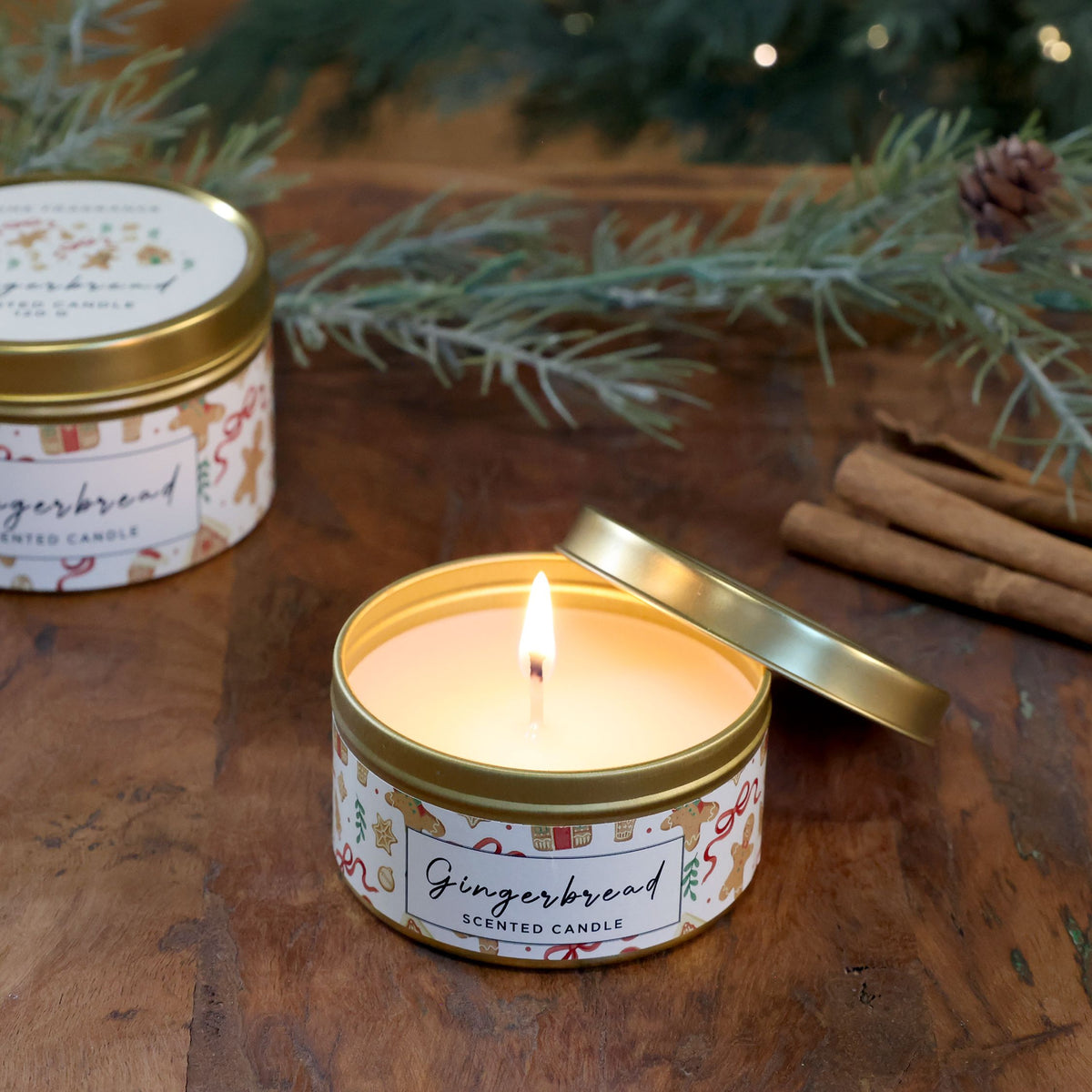 Duftkerze Gingerbread aus Zinn, 4 cm hoch