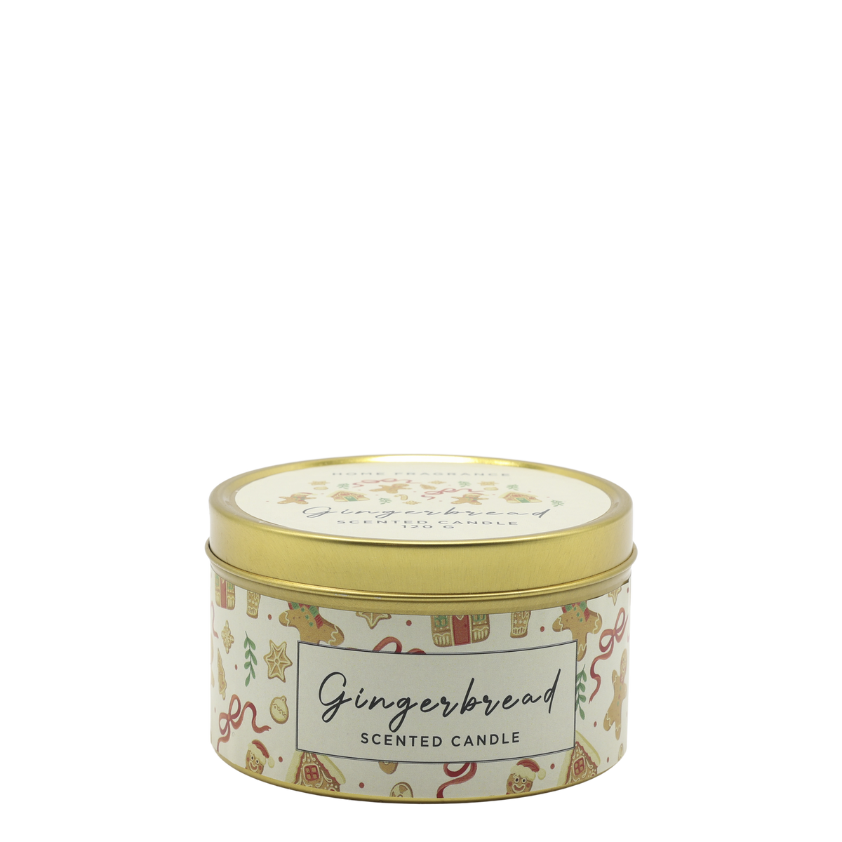 Duftkerze in Zinn mit Gingerbread-Duft, 5 cm hoch