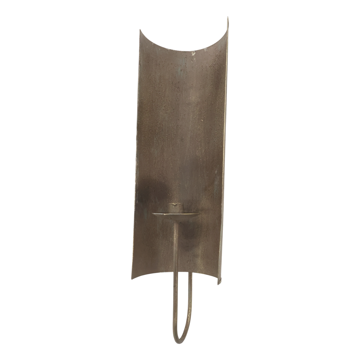 Kerzenhalter für die Wand aus Eisen, antik mokka