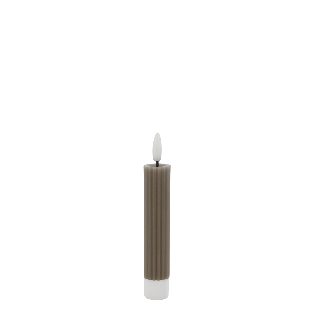 LED Stabkerzen mit Rillen, 14 cm hoch, 2 Stück