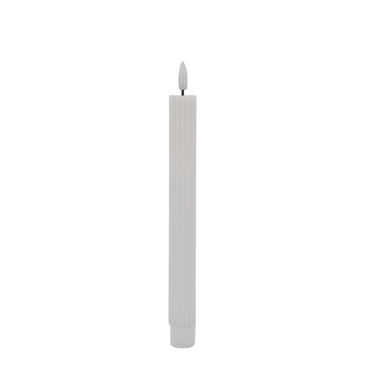 Stabkerze LED im 2er-Set, 24,5 cm hoch, weiß