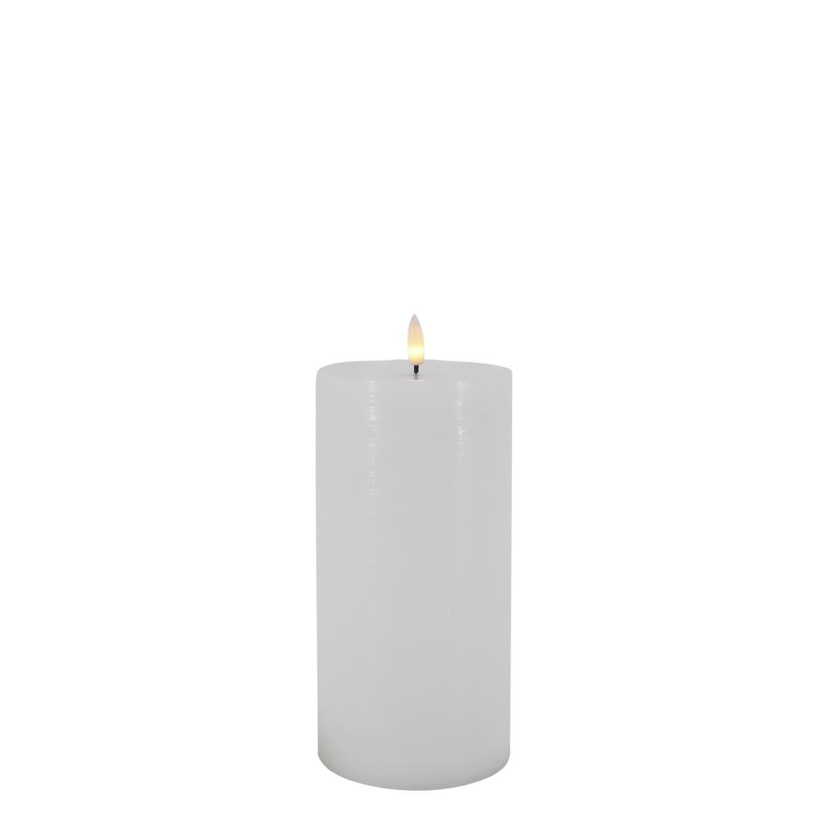 LED Kerze groß in Weiß, 20 cm hoch, 10 cm Durchmesser