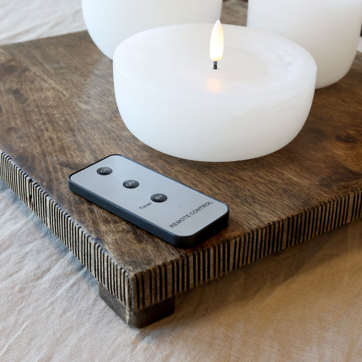 LED Kerzen rot mit Fernbedienung, Kunststoff, 8,5 cm lang