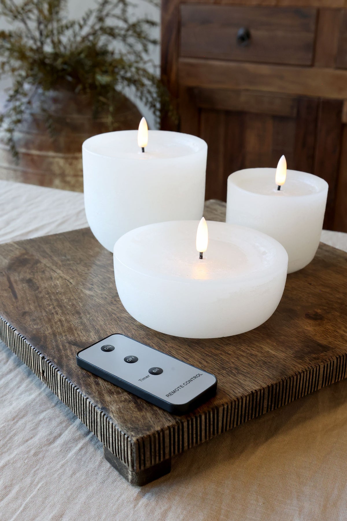LED Kerzen rot mit Fernbedienung, Kunststoff, 8,5 cm lang