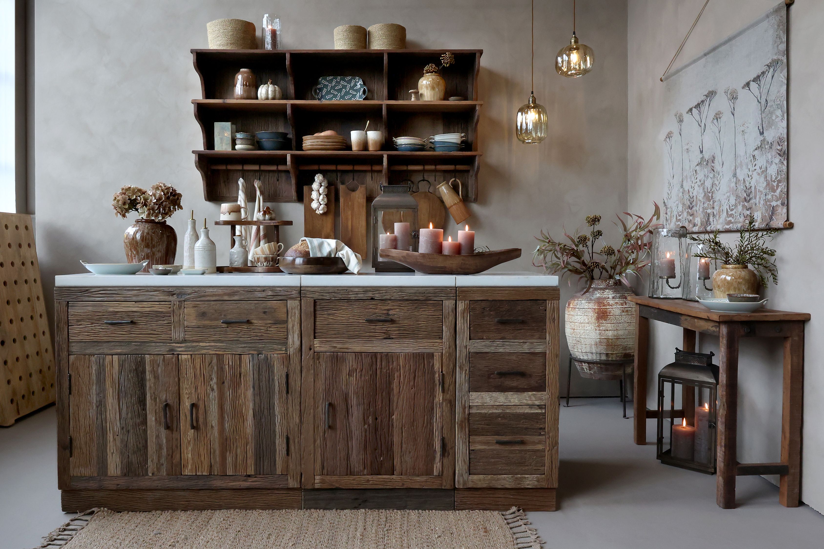 Lampe mit Messingoberfläche, rauchfarben, 17 cm Durchmesser