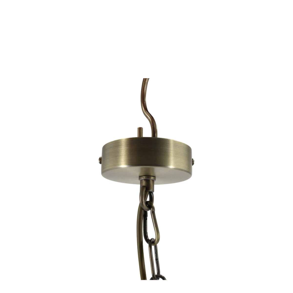 Kronleuchter Versailles mit Glasprismen, antique messing