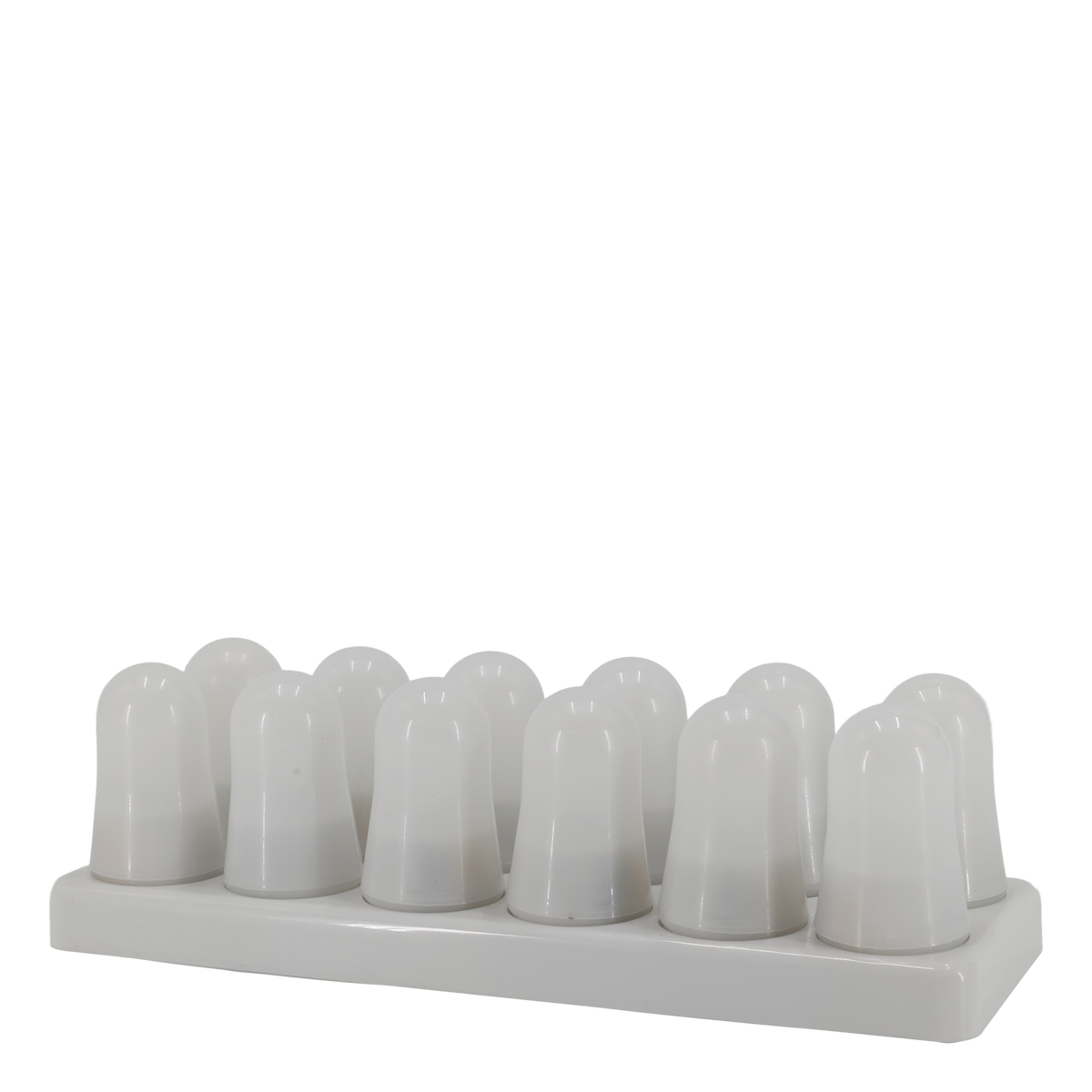 LED Teelicht Kerzen in Weiß, 5 cm hoch, mit Akku