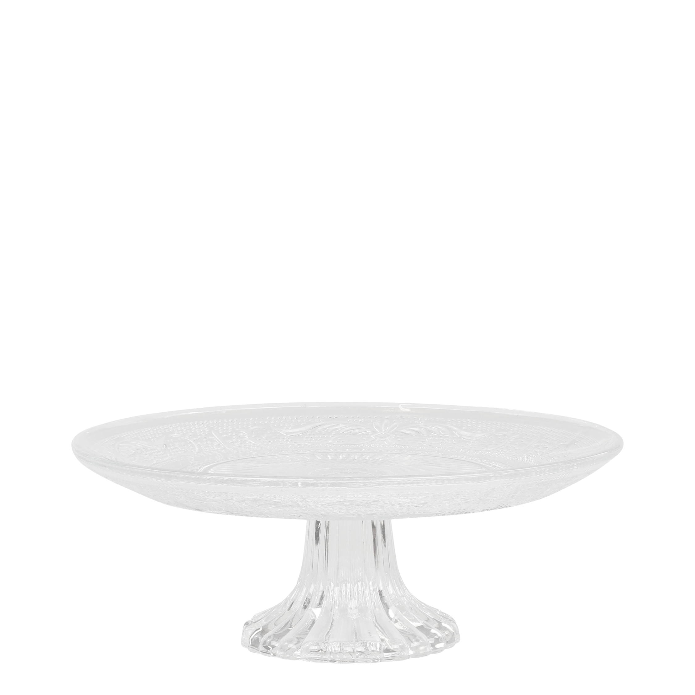 Glasaufsatz mit Muster, 20 cm Durchmesser, klar