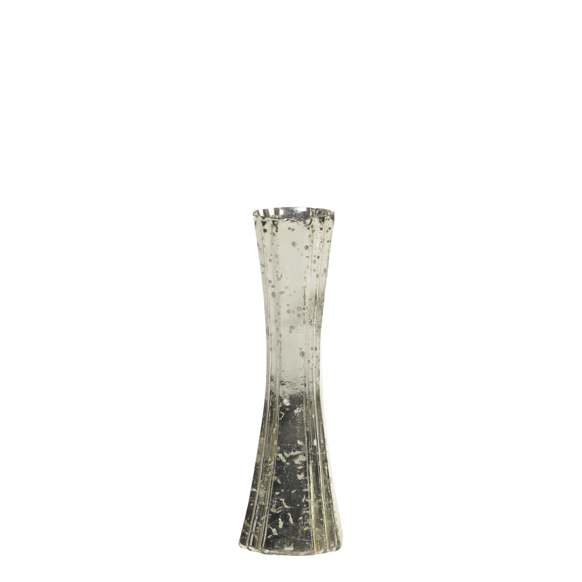 Vase aus Glas in Bauernsilber, 14 cm hoch