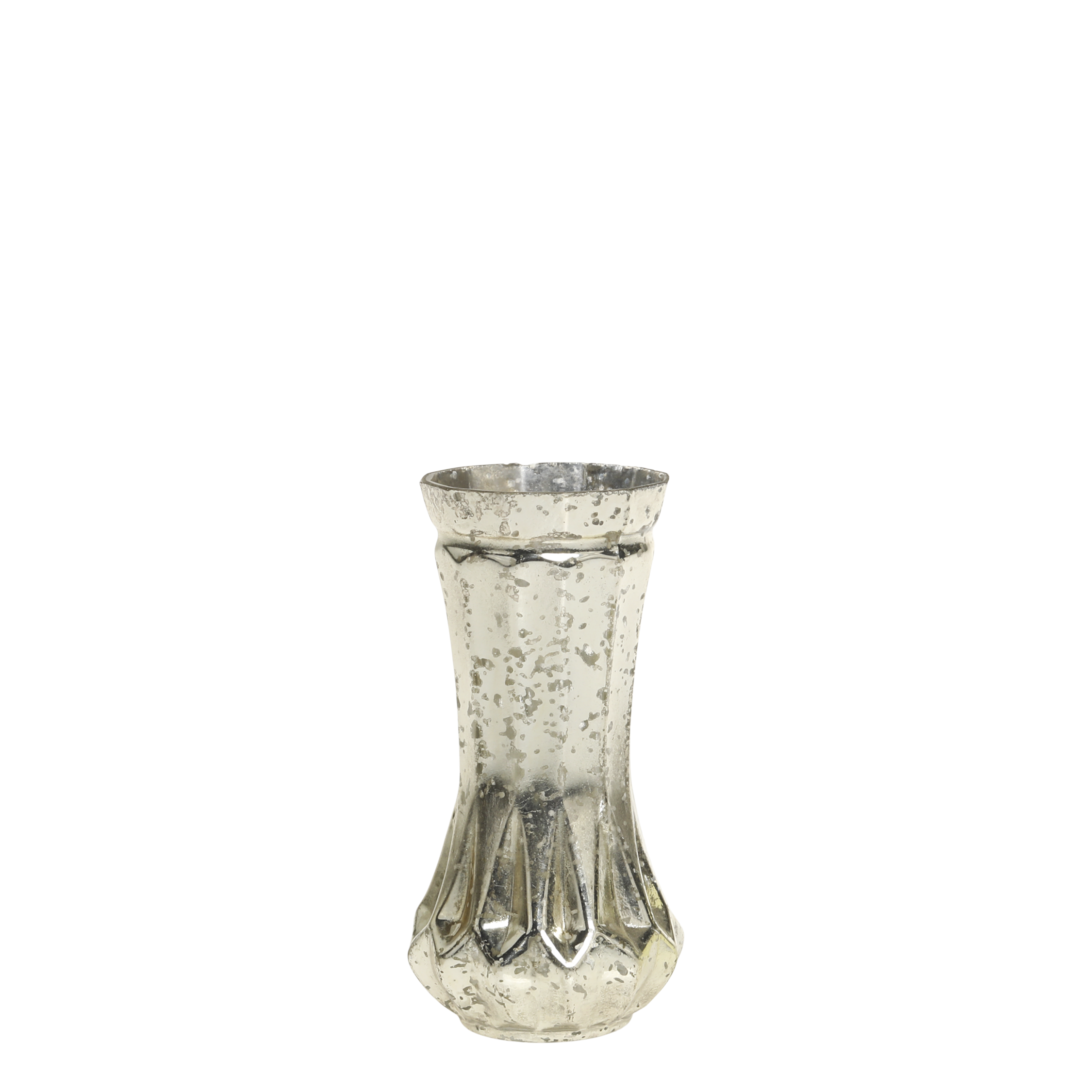 Vase aus Glas in Bauernsilber, 12,5 cm hoch