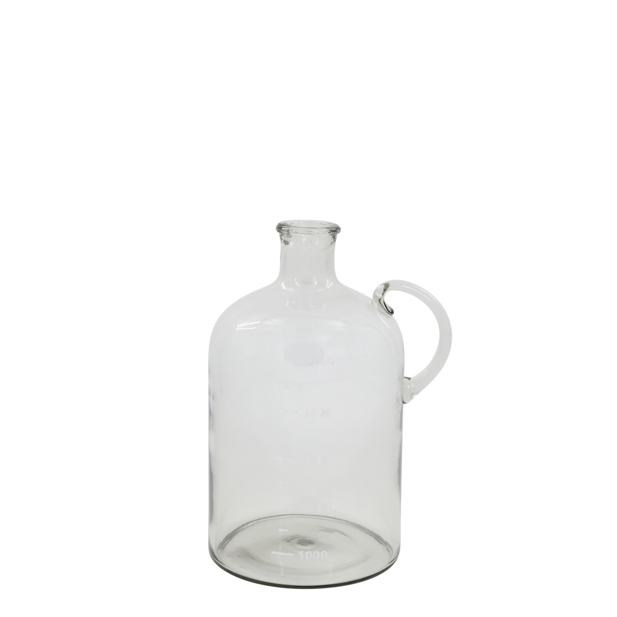 Dekorative Glasflasche als Vase, 32 cm hoch