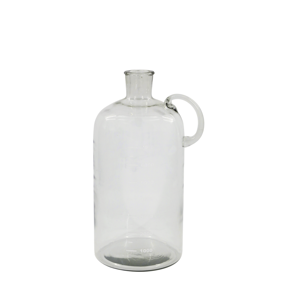 Vase aus Glas mit Messanzeige, 38 cm hoch
