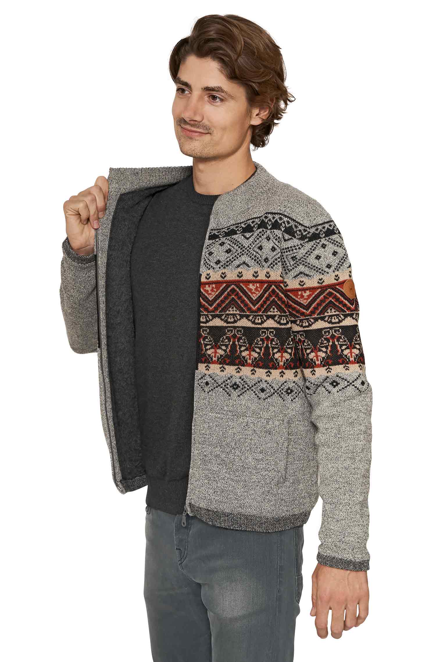 Alpaka Strickjacke FIESTA aus 100% Baby Alpaka
