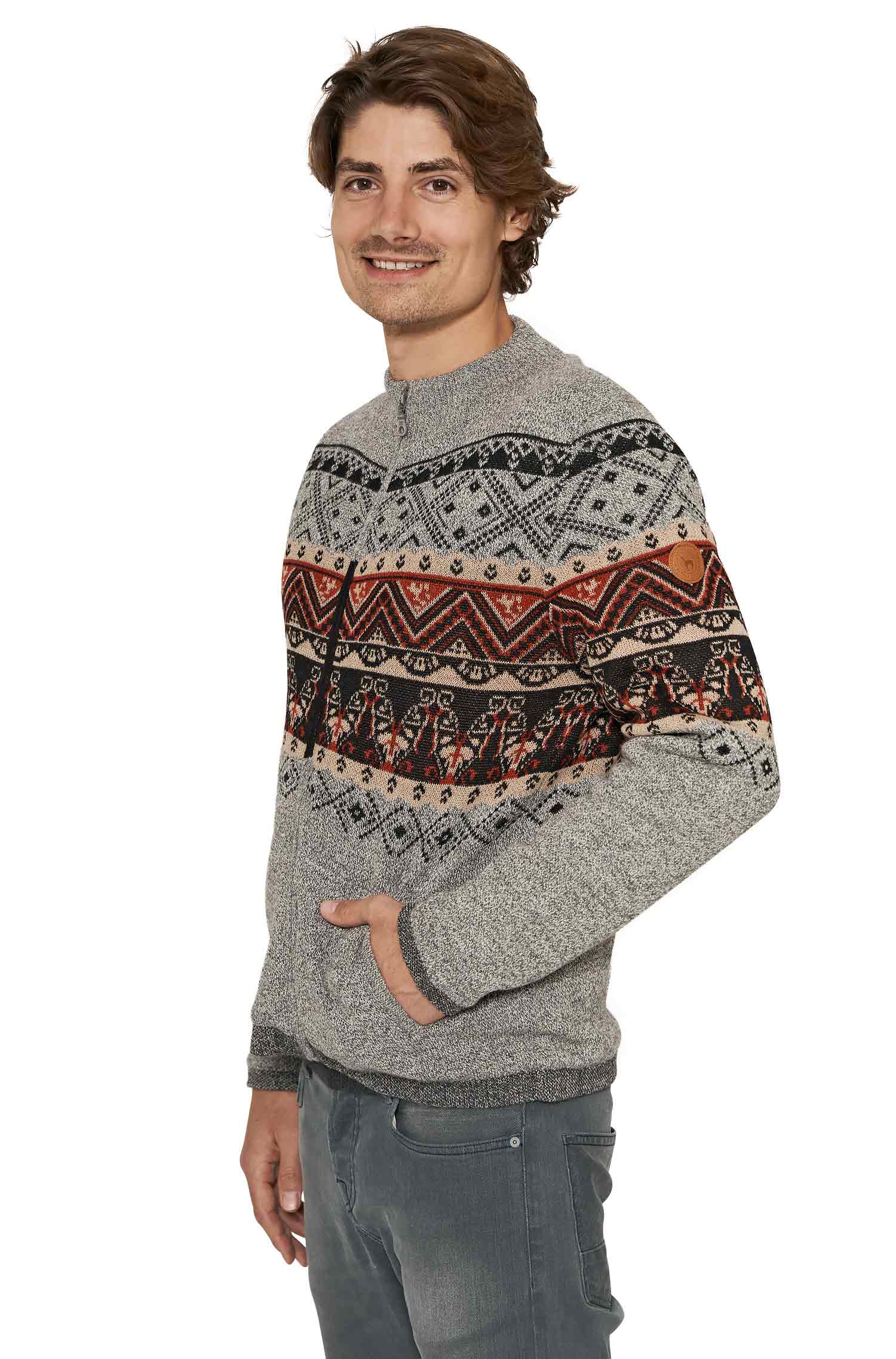 Alpaka Strickjacke FIESTA aus 100% Baby Alpaka