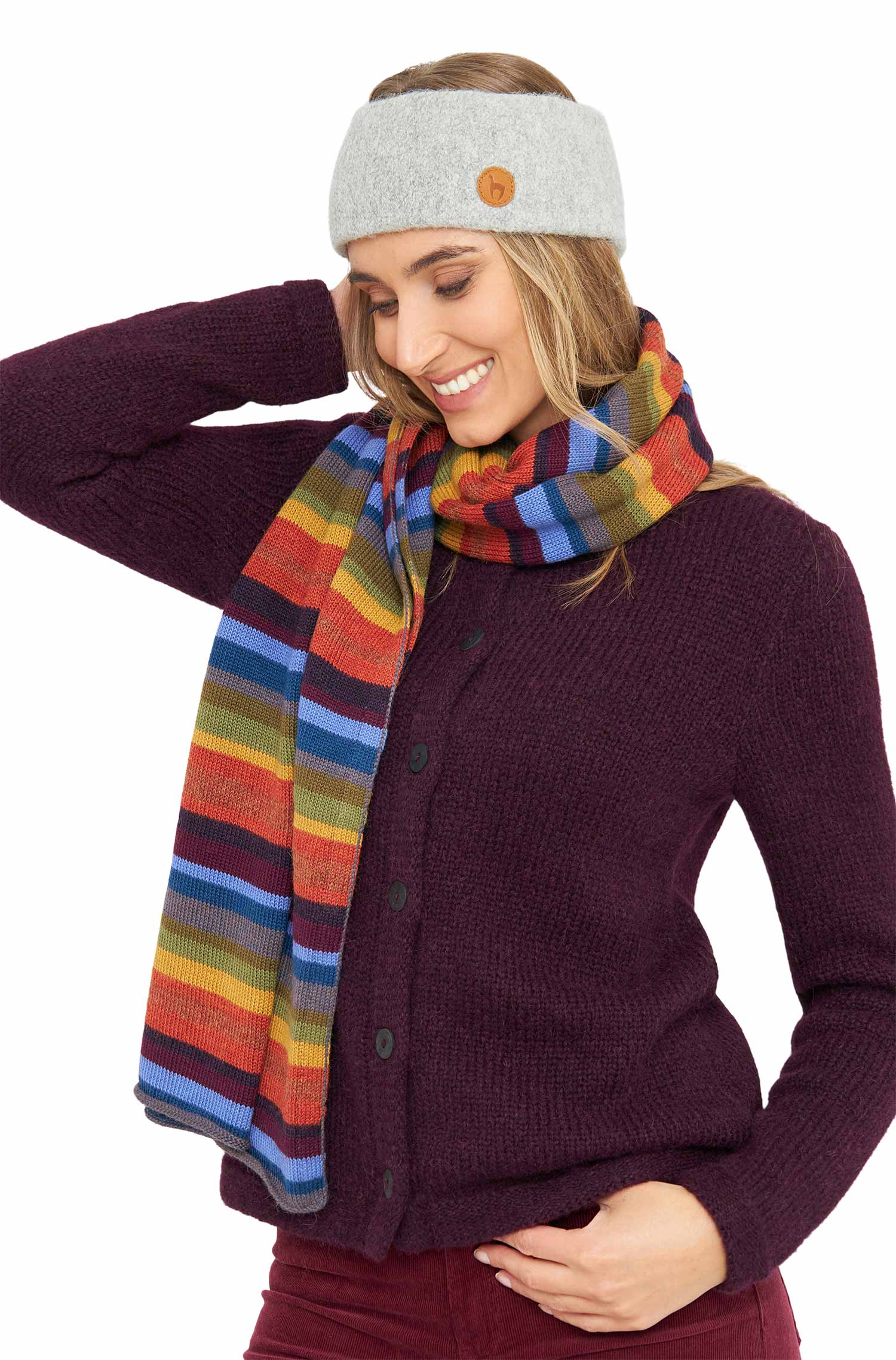 Alpaka Schal ARCO IRIS XXL aus 100% Baby Alpaka