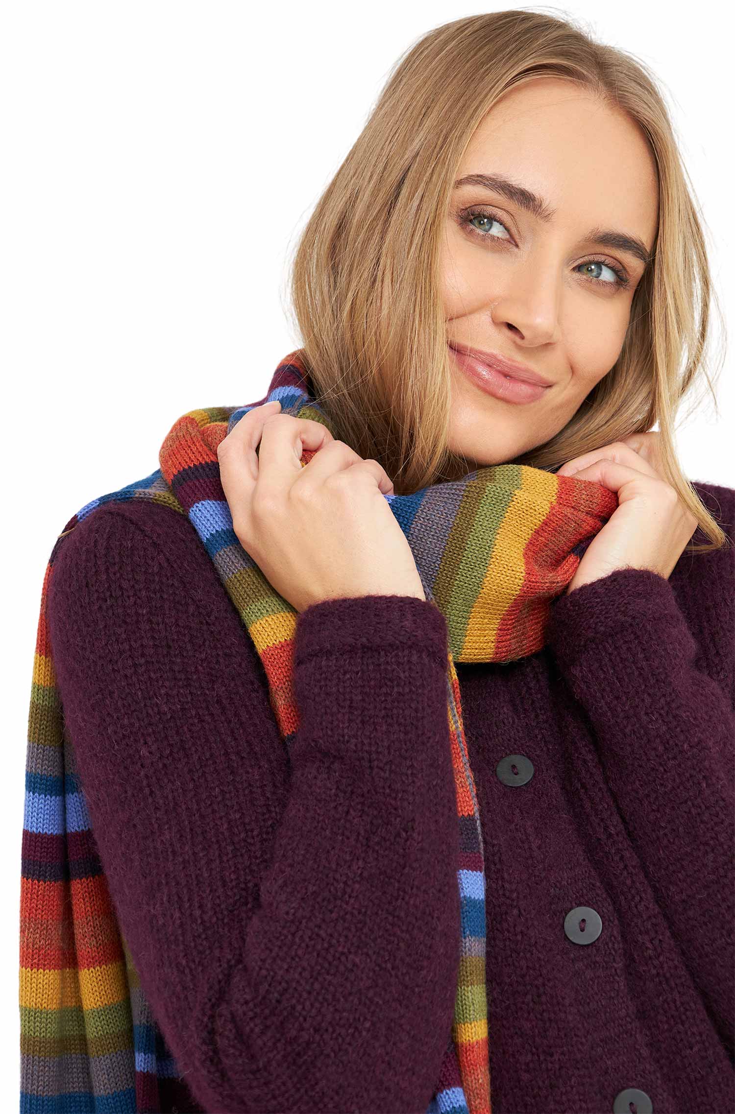 Alpaka Schal ARCO IRIS XXL aus 100% Baby Alpaka