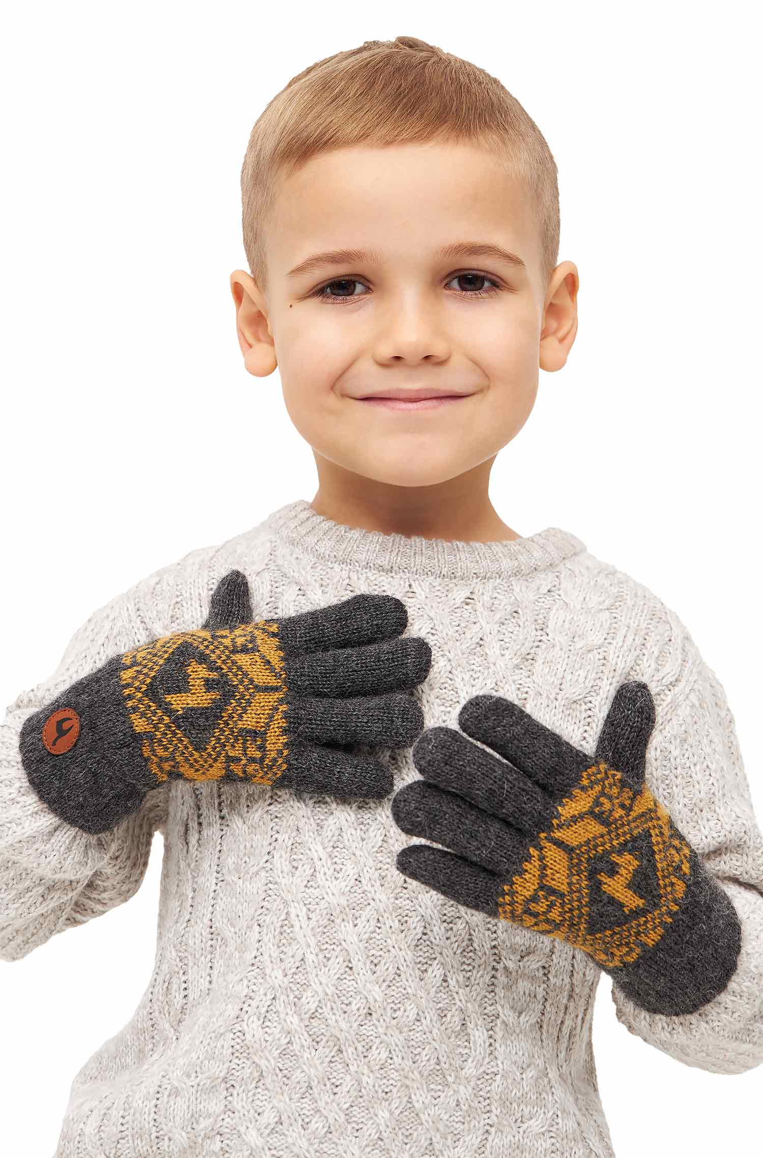 Alpaka Fingerhandschuhe ANDEN ROCA aus 100% Alpaka Superfine