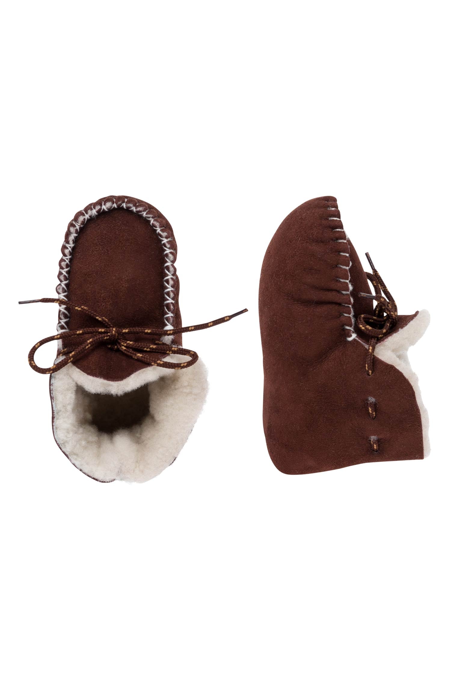 Alpaka Fellpantoffeln (Gr. 18-24) aus 100% Schafwolle