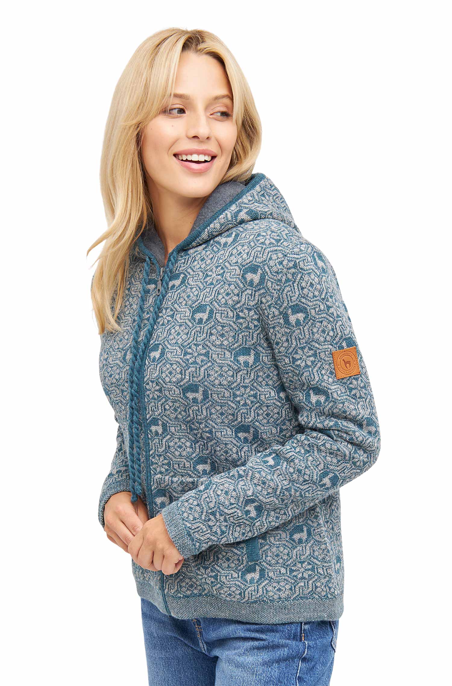 Alpaka Strickjacke HUASCARAN | gefüttert