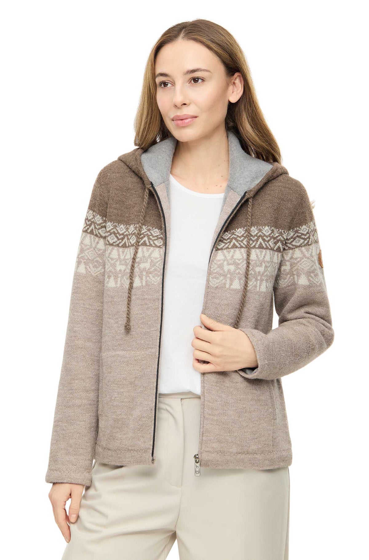 Alpaka Kapuzenjacke REYNA | gefüttert