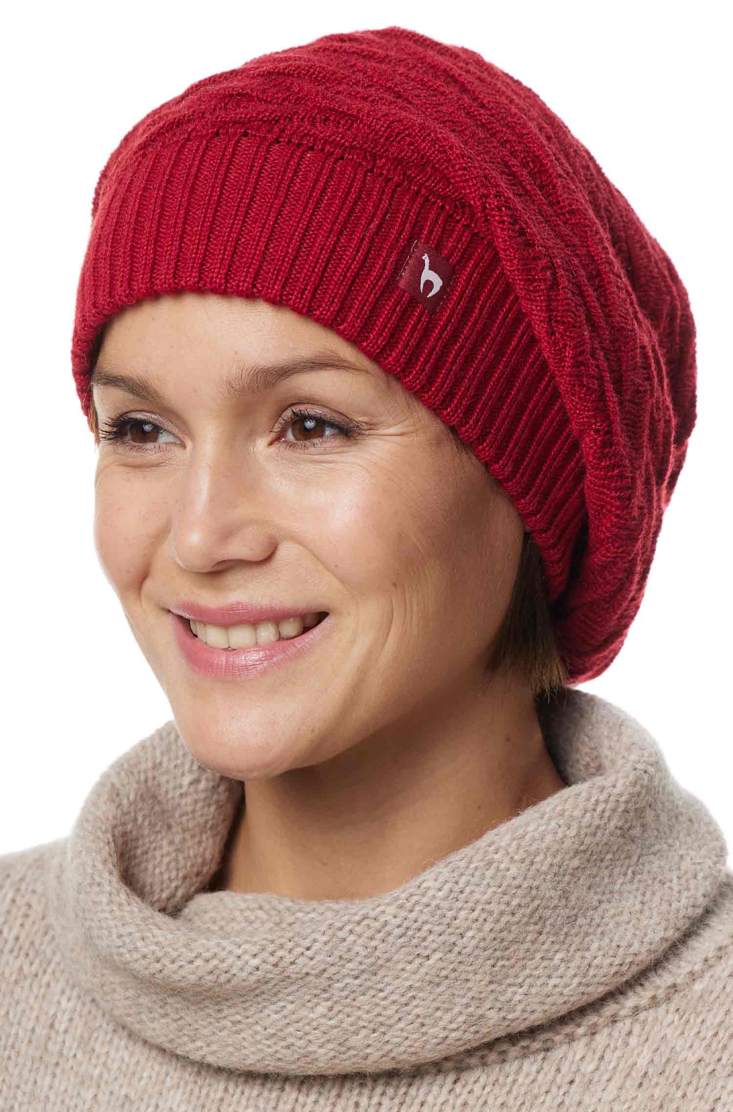 Alpaka Beret Mütze BIESEN aus 100% Baby Alpaka