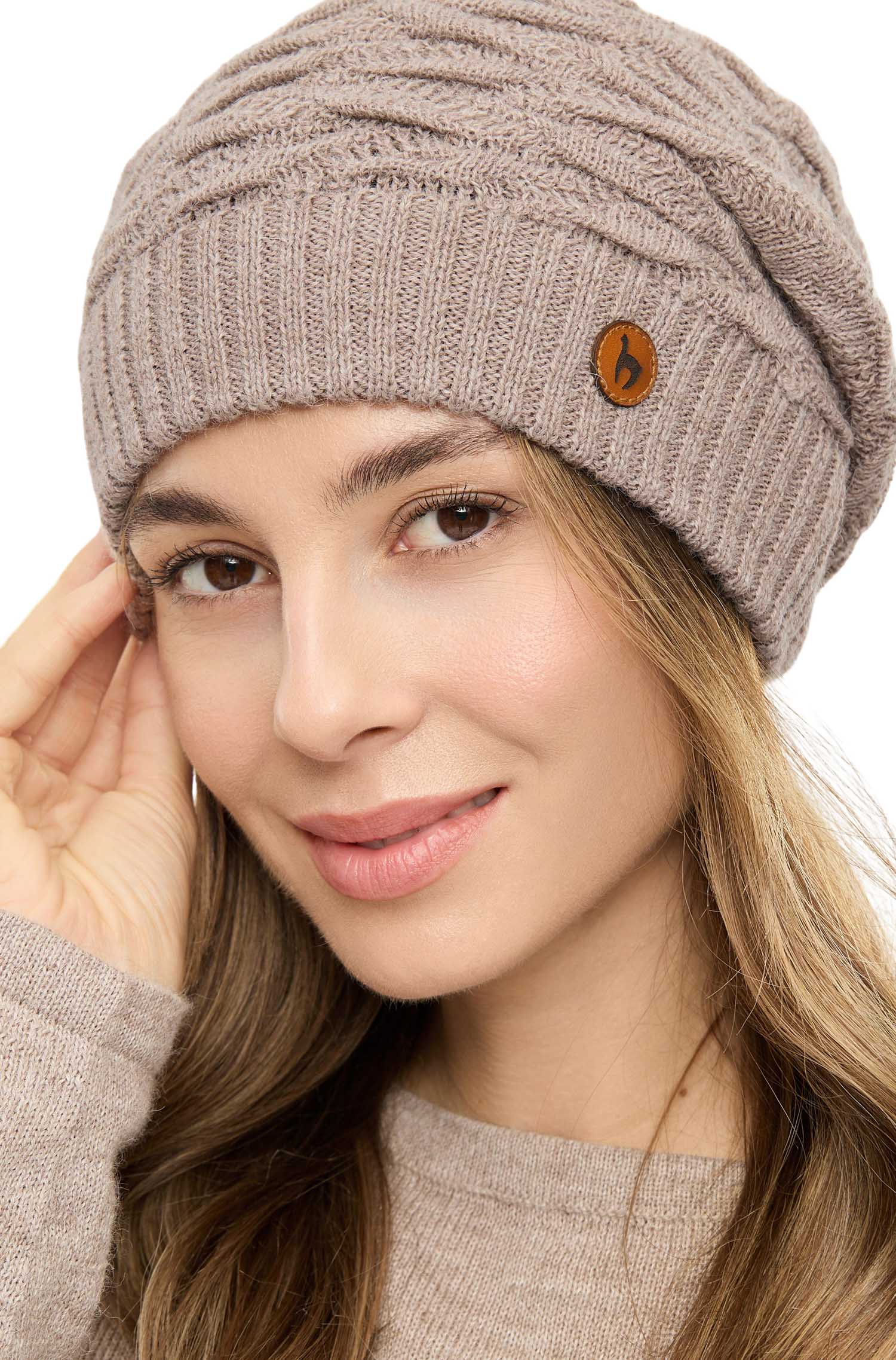 Alpaka Beret Mütze BIESEN aus 100% Baby Alpaka