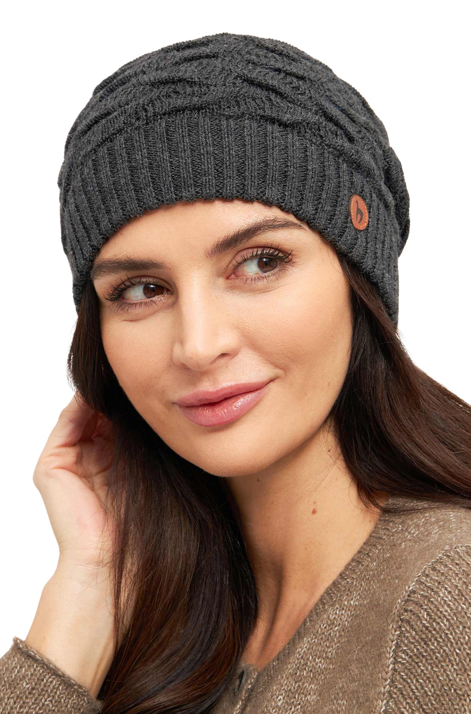 Alpaka Beret Mütze BIESEN aus 100% Baby Alpaka