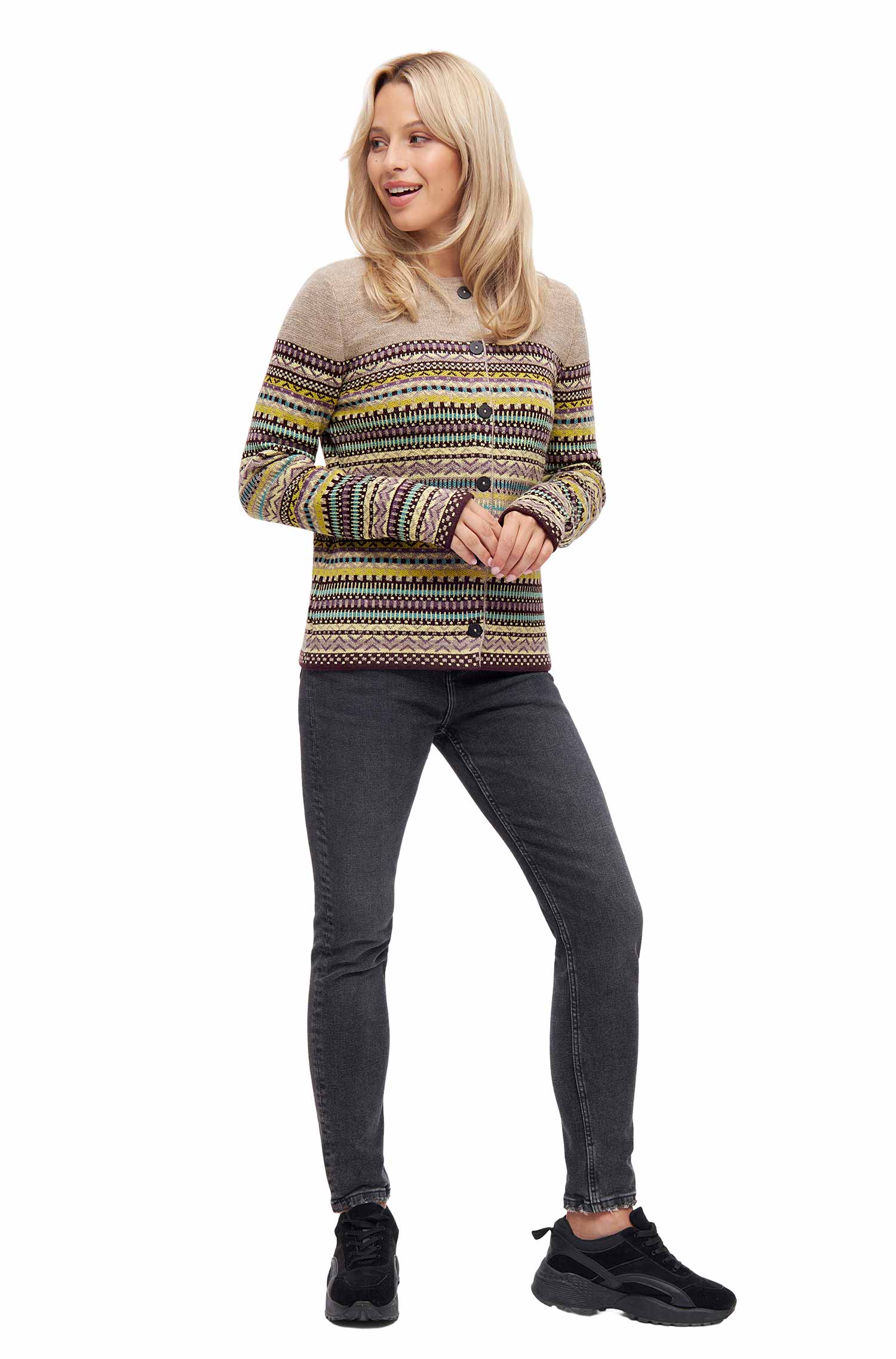 Alpaka Cardigan DILAYA aus 100% Baby Alpaka