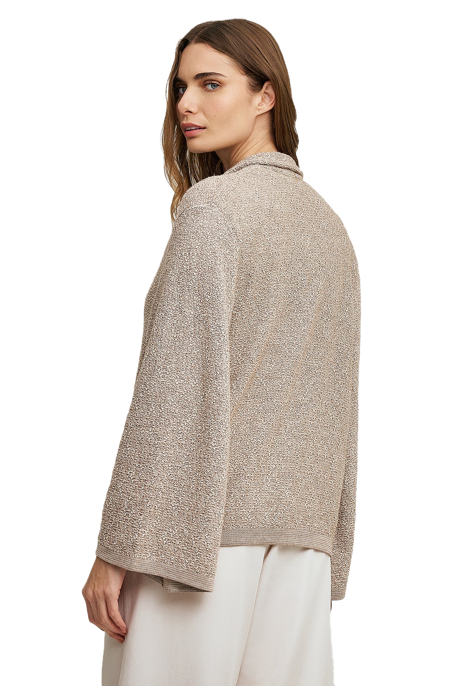 Alpaka Cardigan WEAVE aus Baby Alpaka Eco & Bio-Baumwolle