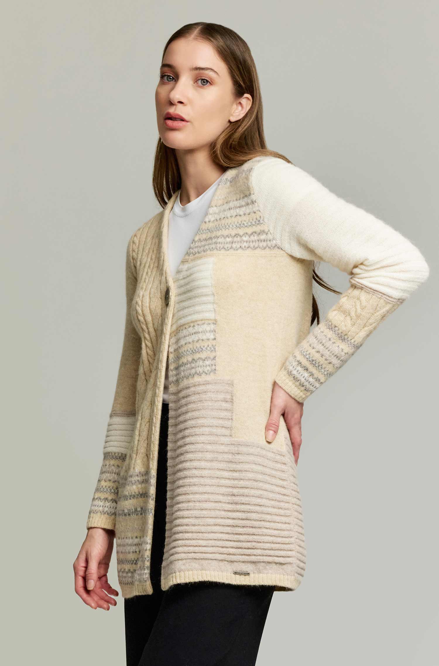 Alpaca cardigan YSADORA made from 100% baby alpaca