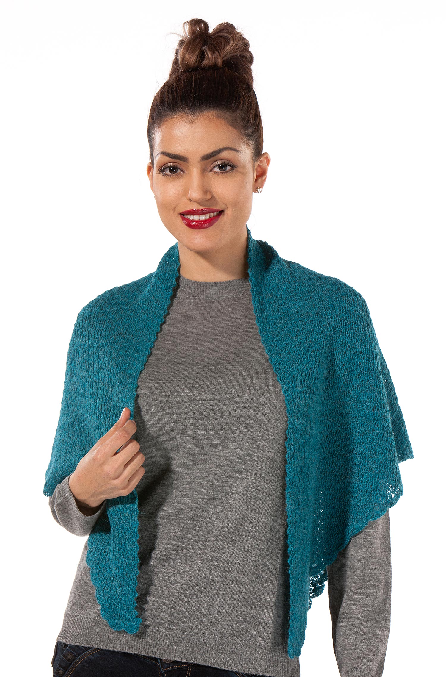 Alpaka Dreieck Schal MARIPOSA aus 100% Baby Alpaka