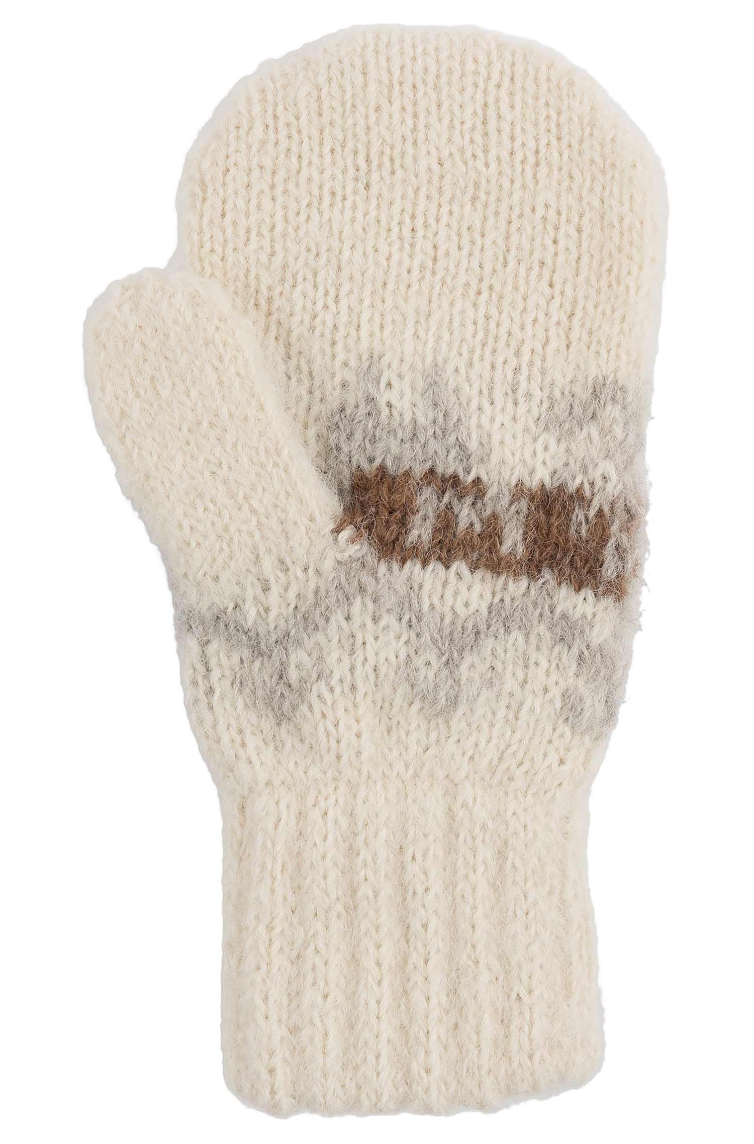 Alpaka Fausthandschuhe NATURA (Kinder 4-6 Jahre) aus 100% Alpaka Superfine