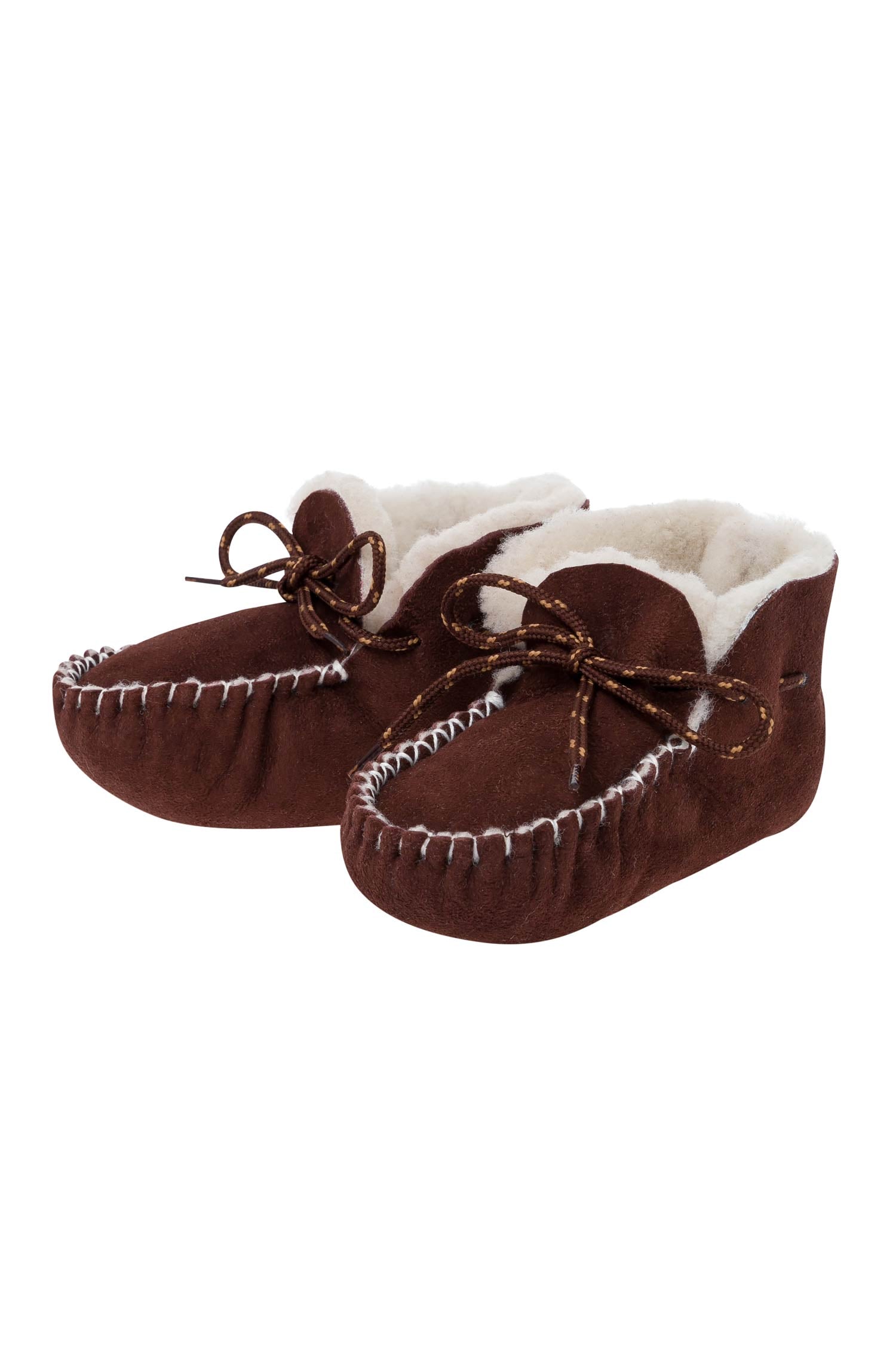 Chaussons en fourrure d'alpaga (taille 18-24) 100 % laine de mouton.