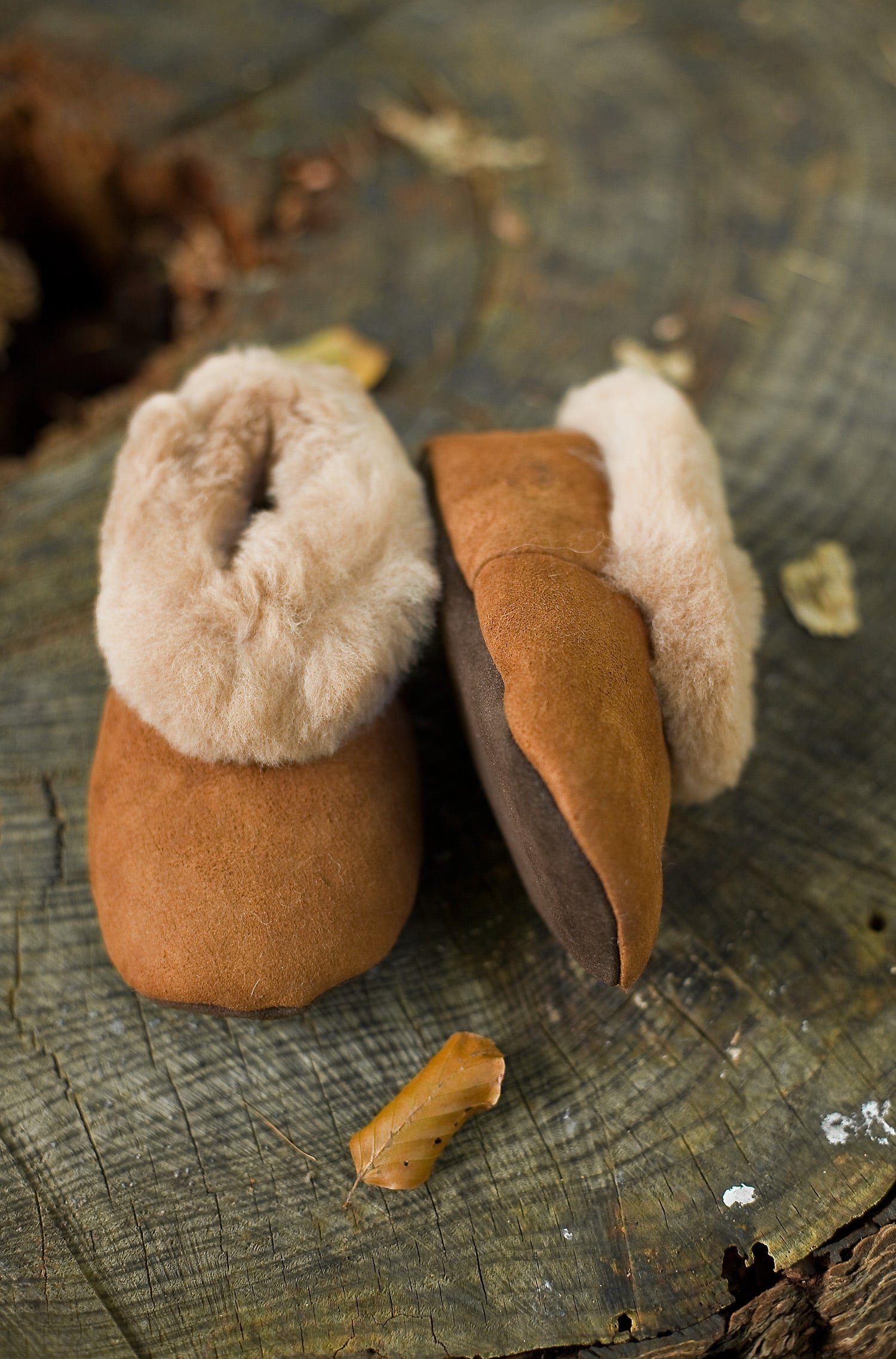 Alpaca fur slippers (size 26-34) made of 100% sheep's wool