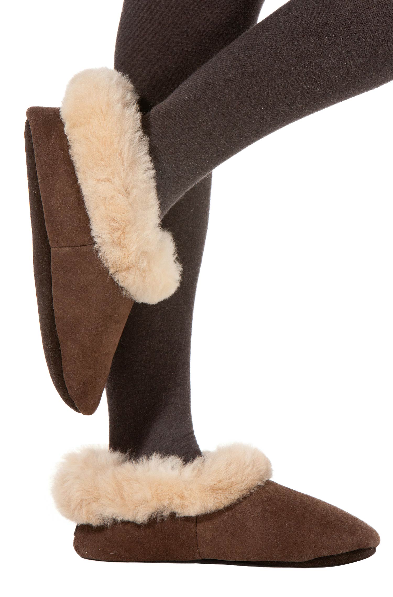 Alpaca fur slippers (size 36-46) made of 100% sheep's wool