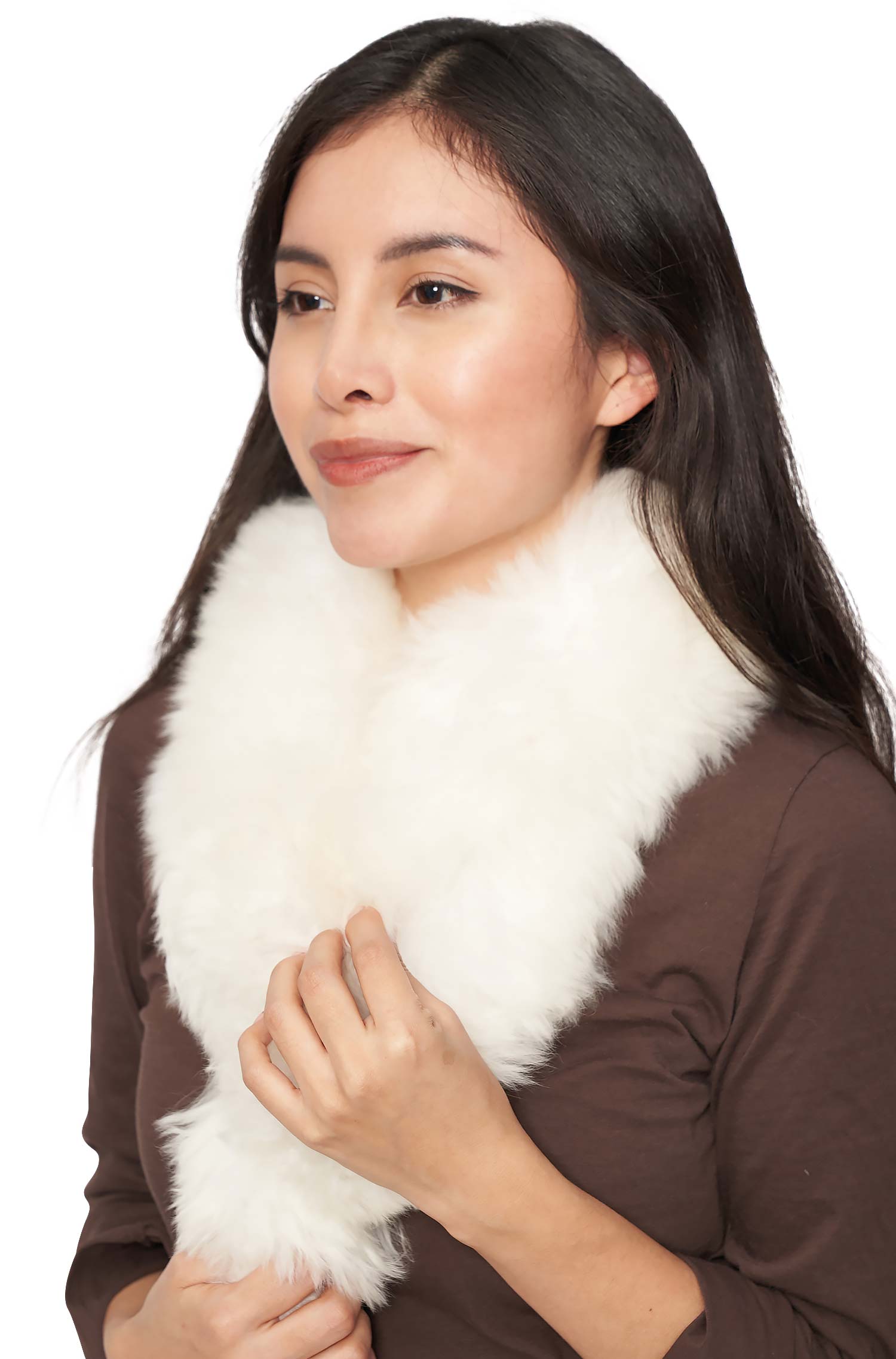 Alpaca fur scarf made of 100% alpaca fur