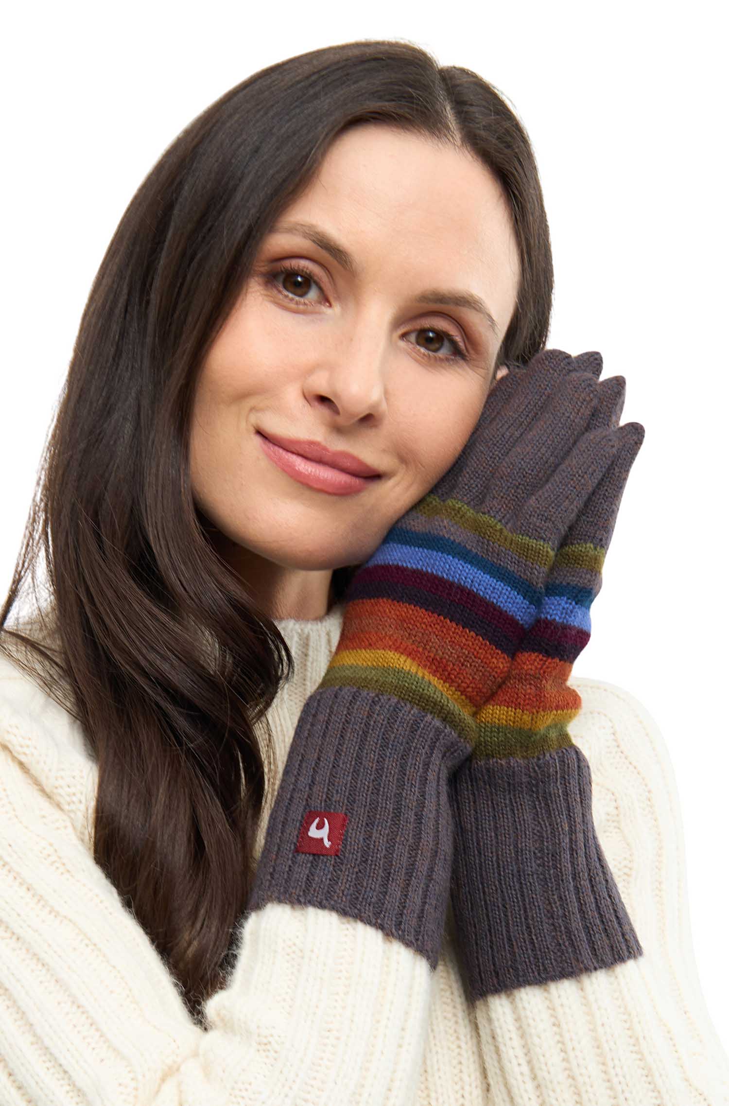 Alpaka Fingerhandschuhe ARCO IRIS aus 100% Baby Alpaka
