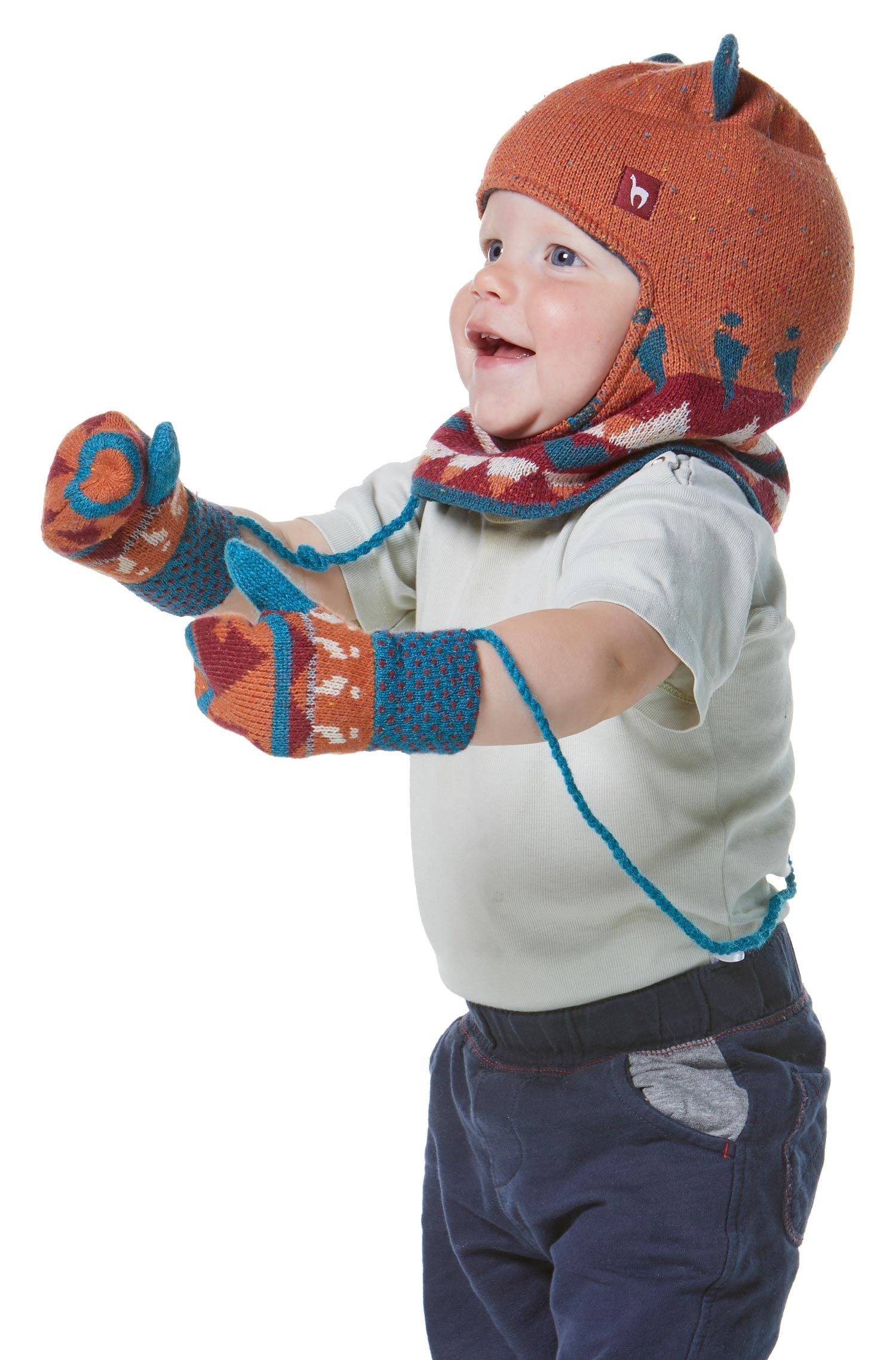 Alpaka Fäustlinge ELI (Baby 8-14 Monate) aus 70% Baumwolle