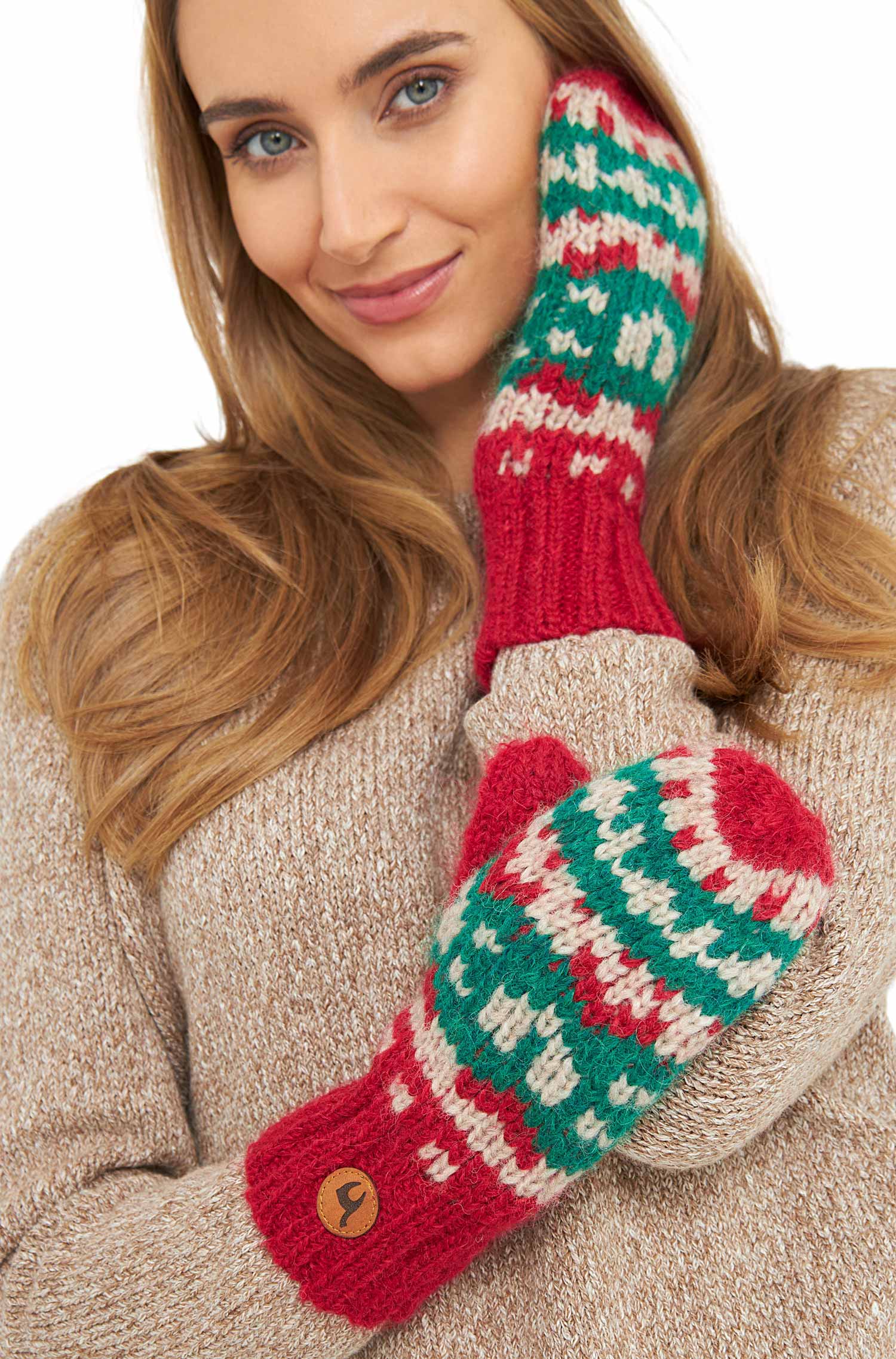 Alpaka Fäustlinge NAVIDAD aus Alpaka-Merino-Mix