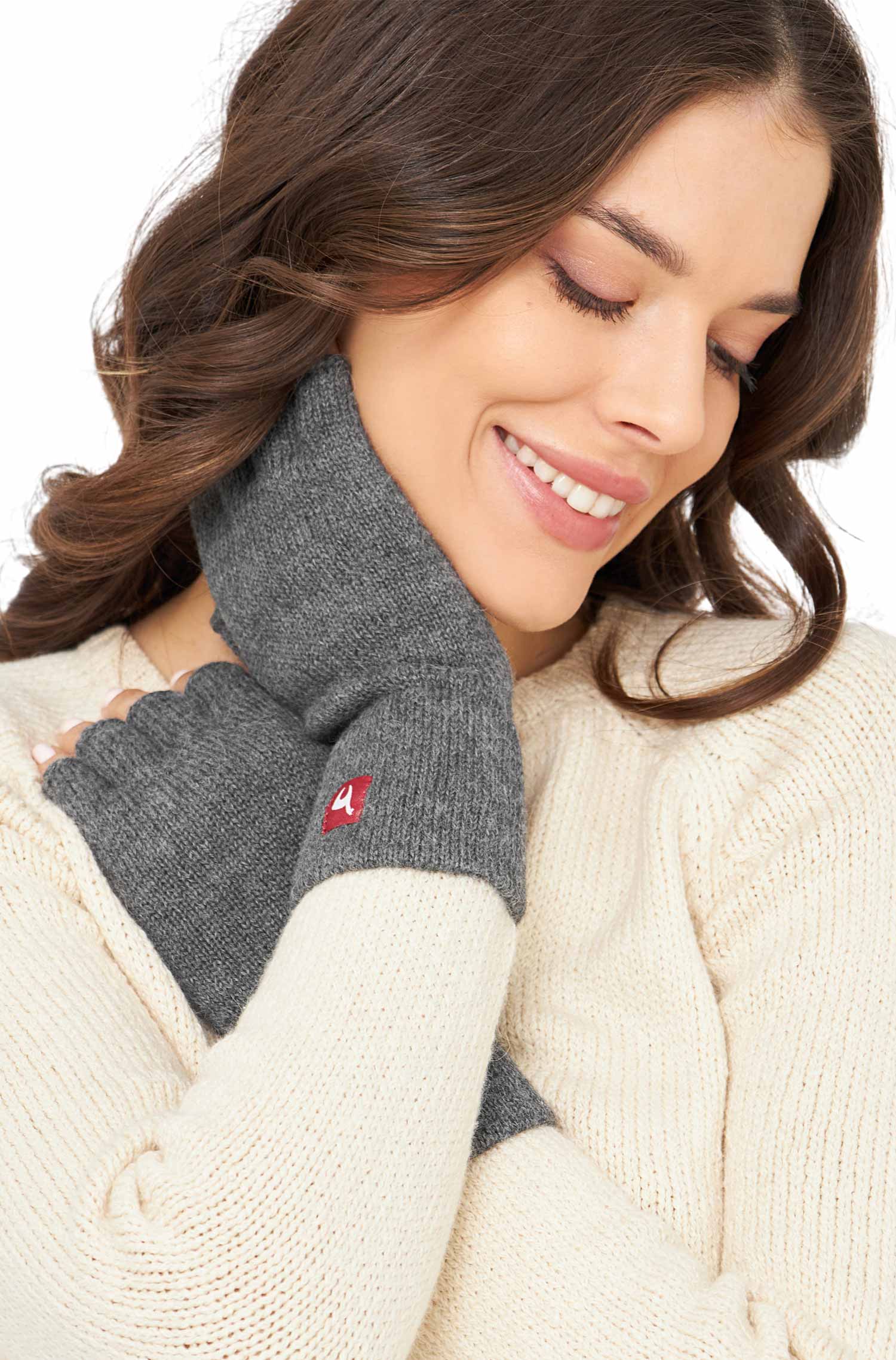 Alpaka Handschuhe HALBFINGER aus 100% Baby Alpaka