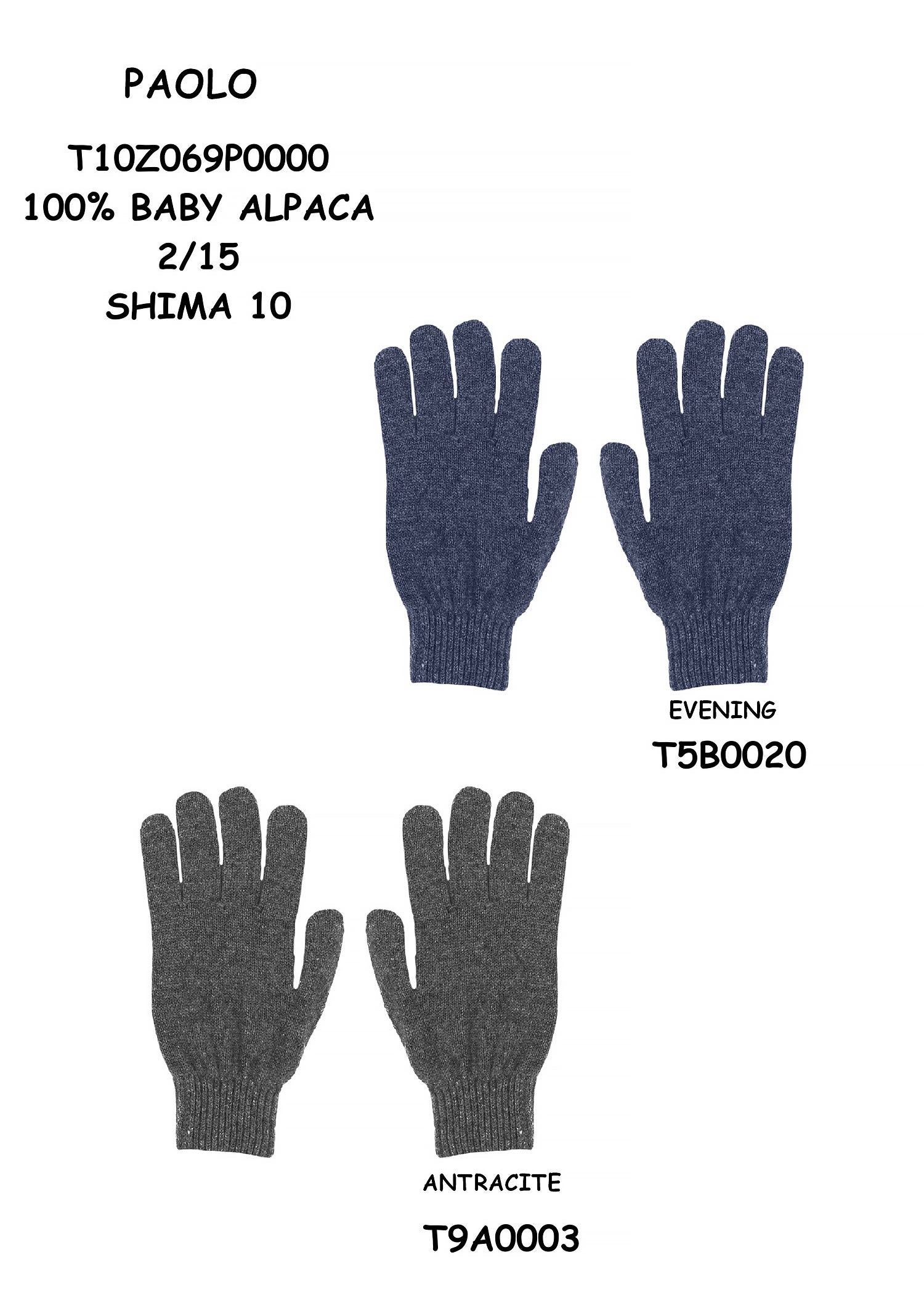 Alpaka Handschuhe PAOLO aus 100% Baby Alpaka