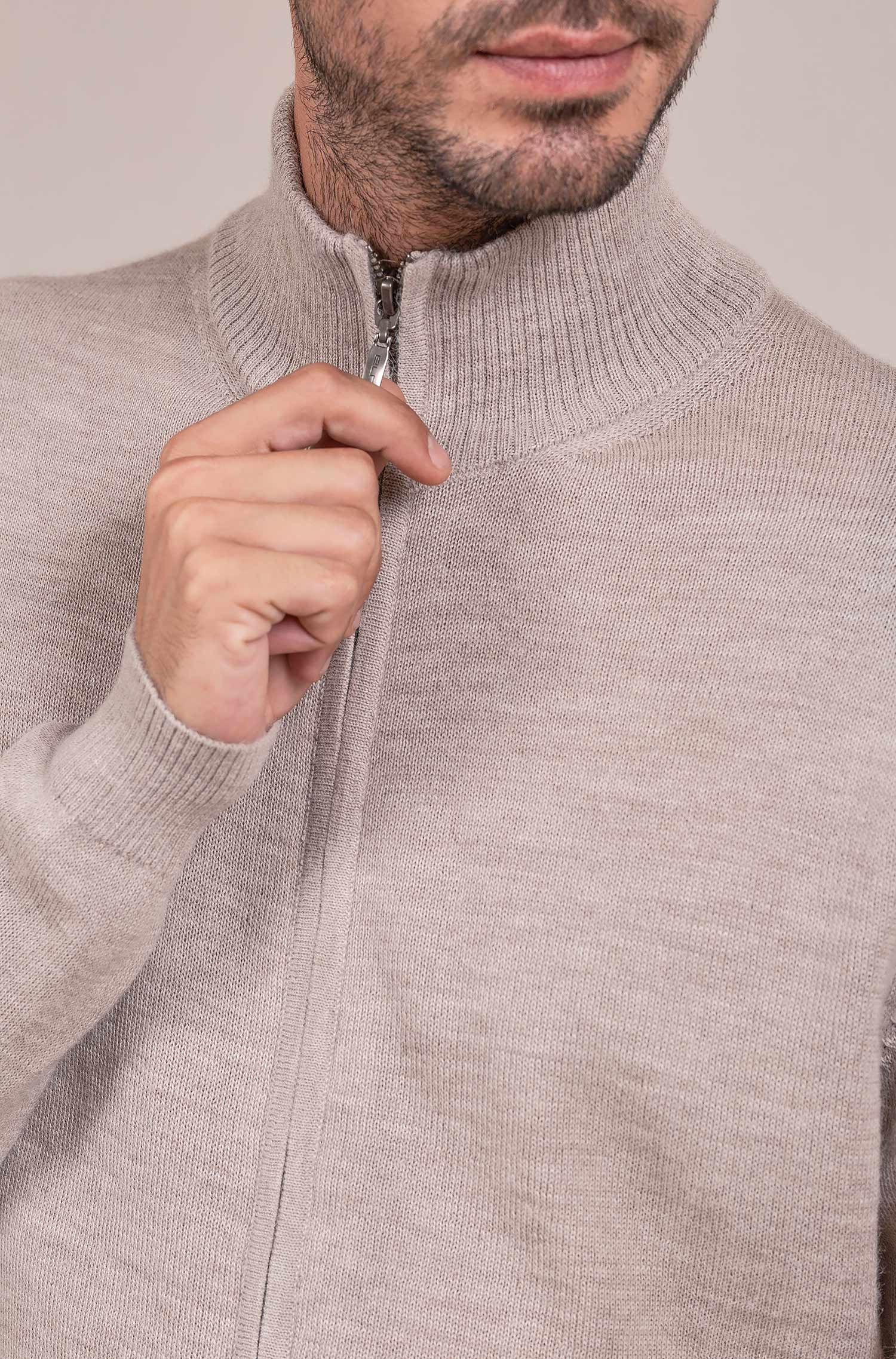 Alpaka Herren Basic Strickjacke ANDREAS KUNA Essentials